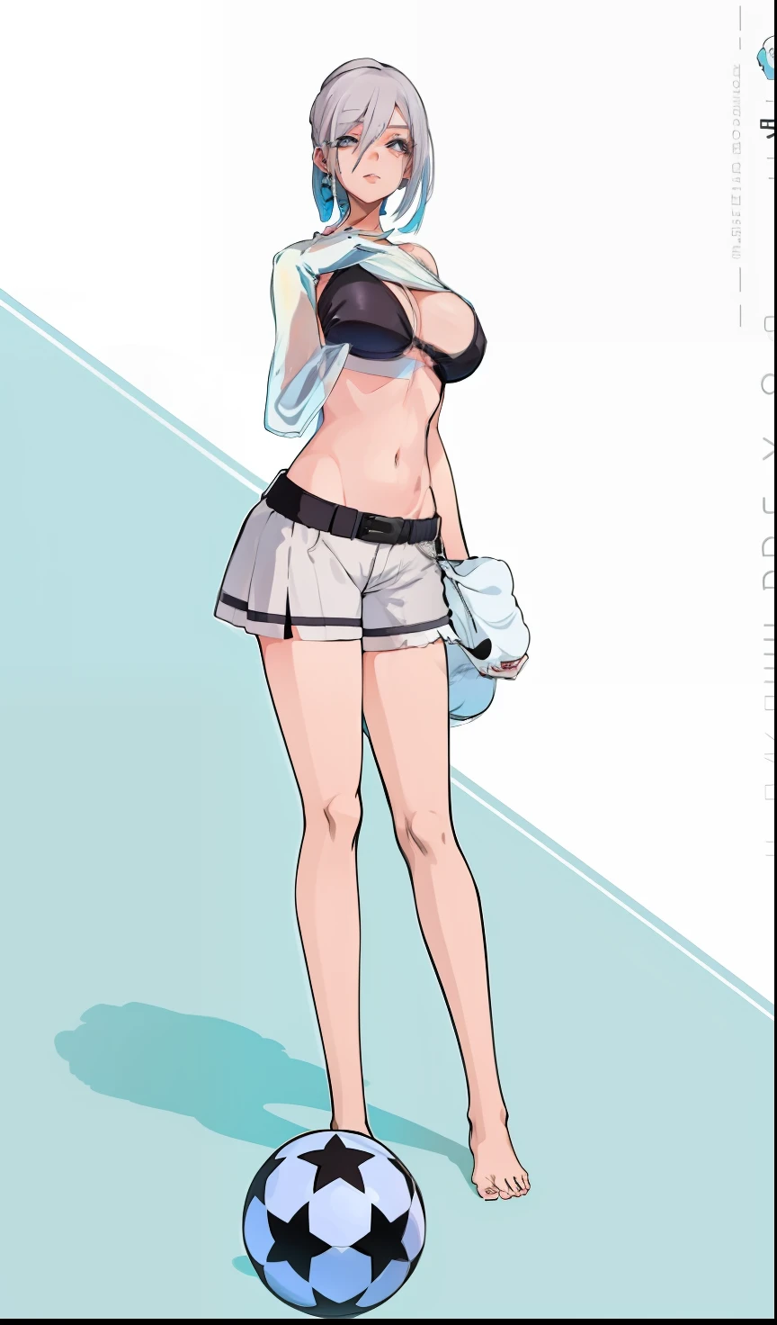 cartoon of a woman in a bikini top and shorts with a purse, de meninas da linha de frente, meninas estilo linha de frente, detalhes finos. meninas da linha de frente, foco nas coxas, menina anime sedutora, roupa reveladora, noire cena mal-humorada, estilo anime ecchi, cell shaded adult animation, SFW Version, (sfw) seguro para o trabalho, Varied positions, seios grandes, cabelo preto