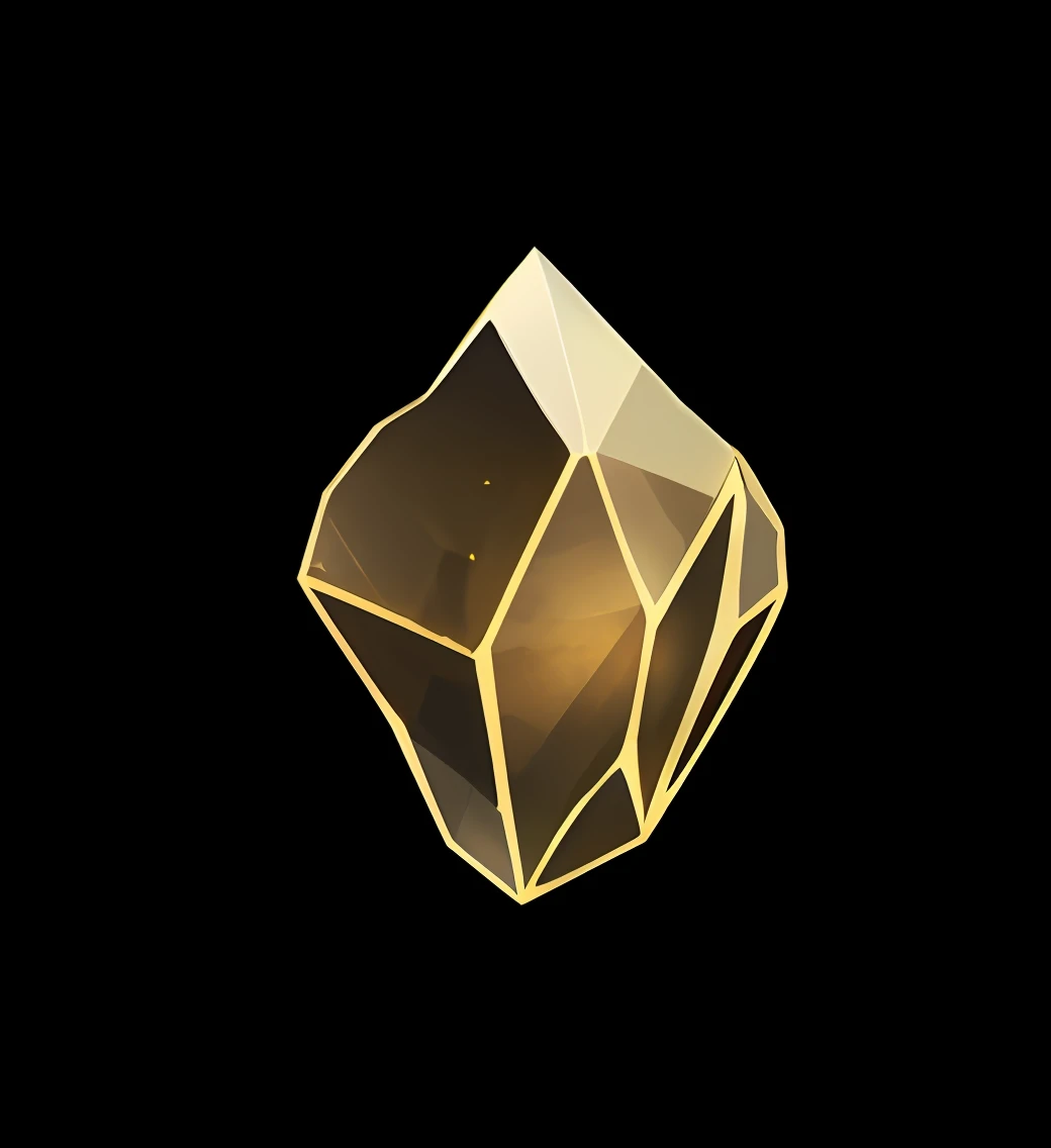 a close up of a piece of paper with a brown background, heartstone original art style, lump of native gold, yellow crystal gem, game icon stylized, 2d solid shape logo, faceted, high polygon, crystal, game icon asset, cubic minerals, made of diamond, made in adobe illustrator, mineral, low polygon, facets