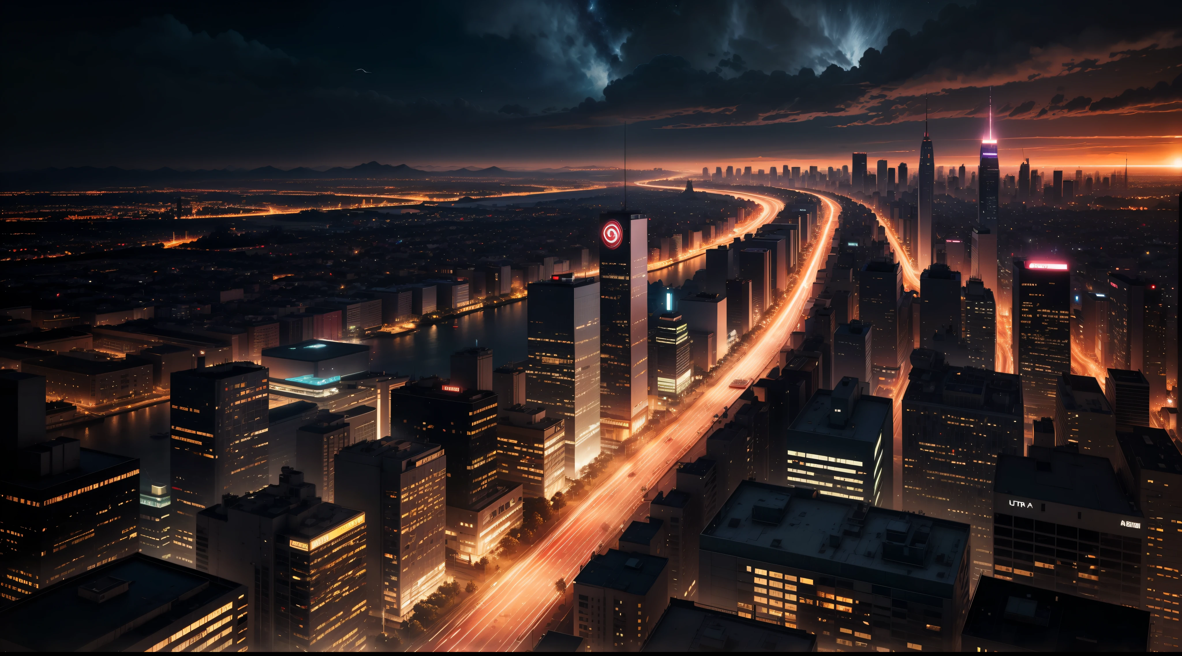 night city, ultra hd, background