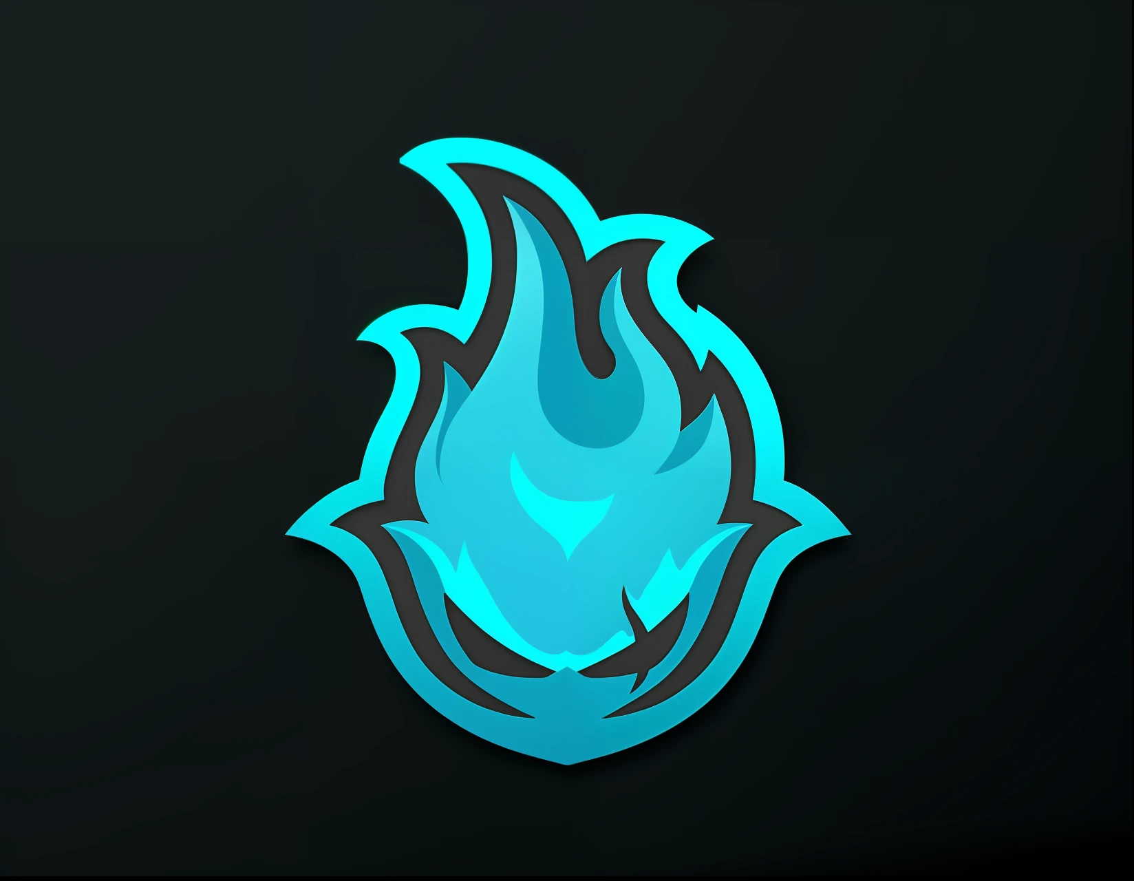 cartoon-style logo of a vibrant blue flame representing the clan's name, Shadow Reborn. The flame should convey the idea of rebirth and power, with a mysterious twist. Add subtle elements of shadow or darkness to reinforce the theme. Make sure the logo is impactful and recognizable in small sizes, such as avatars and profile icons