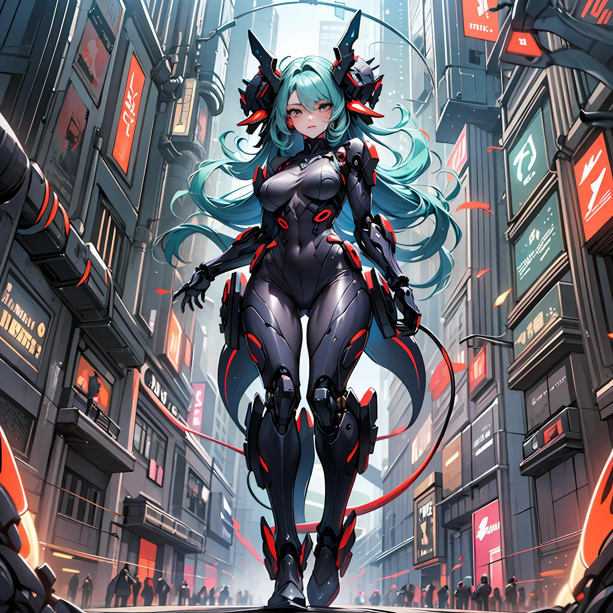 Woman in tentacle color costume, best anime 4k wallpaper, full body, cyberpunk tentacles, mechanized valkyrie girl, biomechanical, highly detailed artgerm based on tentacles, cyborg tentacles, anime style 4k, tentacles