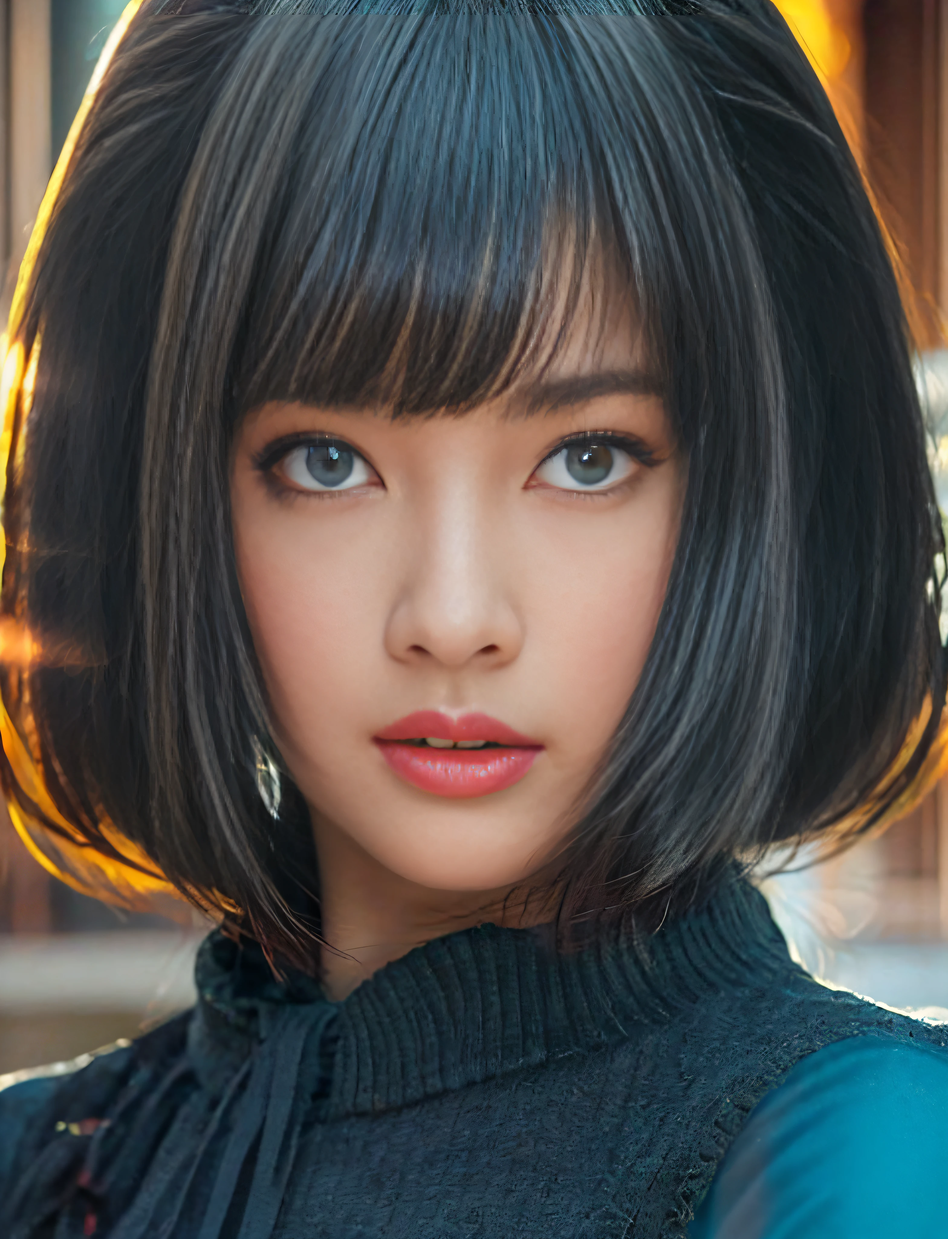 Milenka Mikhailova,(Obra-prima),realostic,(Girl portrait),(FULLBODY),beatiful face,
sunrays, cinematic light, hair bangs, beautiful a woman, finely beautiful eyes, Short Black Hair,
anatomy perfect,extremely cute,Princess eyes,(Eyes black),(Frame Head),centerd,Stylized,
bioluminescense,8K resolution,Low-cut white dress,Small blue details,human hand,
full of wonder,elegence,approaching perfection,dyna,highly detaild,People table,
Concept-Art,soft,Look directly at the position of the audience,Make her body symmetrical and balanced,
Incredibly beautiful,Short black hairstyle,hair bangs,
