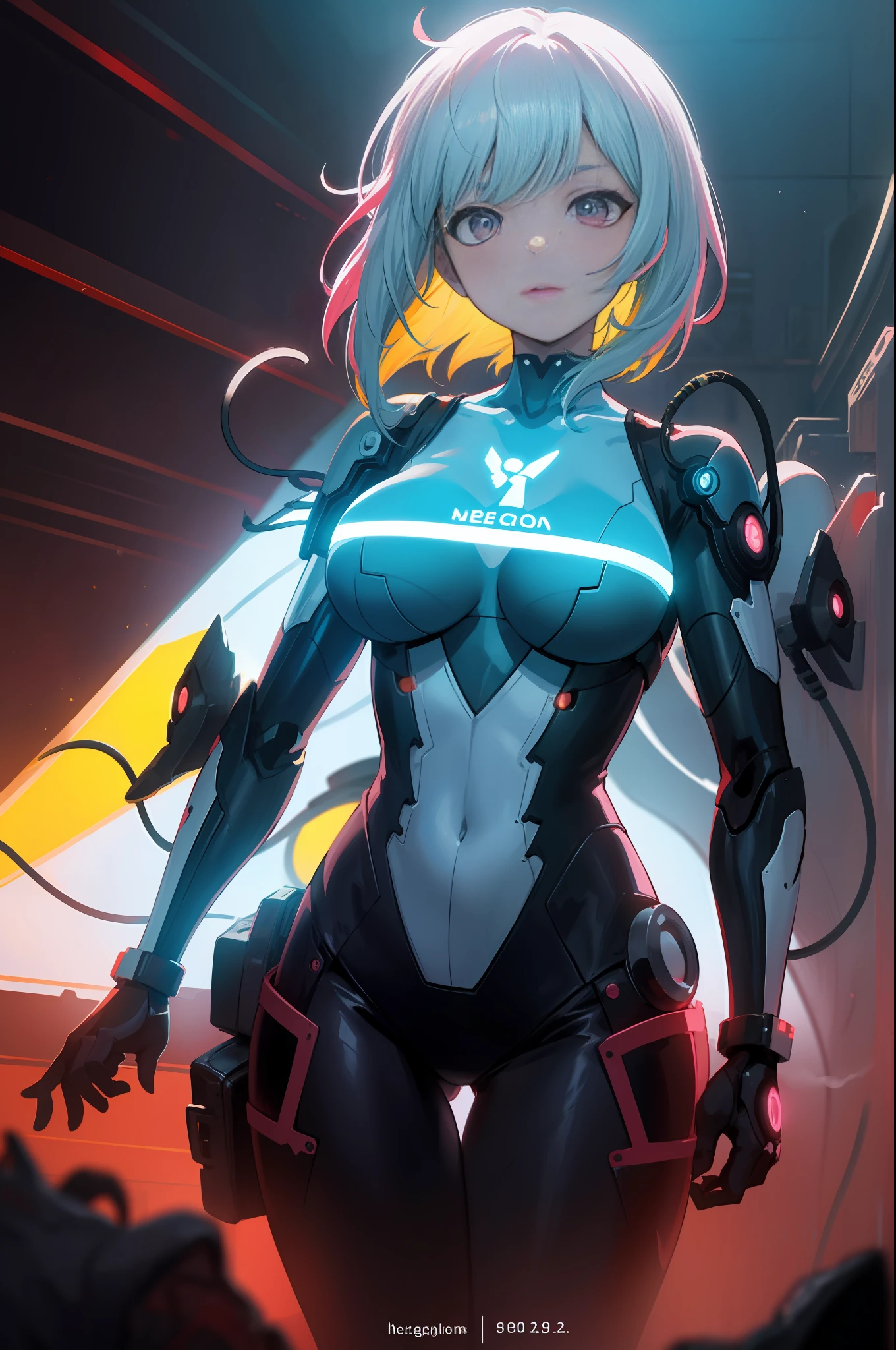 Masterpeace, Best Quality, Machine, Creature, Lightning, Neon Light Rays, Beauty, Futuristic Modern, Rock Star, Cool, It's Perfect, Epic, Bright Colors, Volumetric Lighting, Best Shadows, Shallow Depth of Field, (High Quality, Amazing Details: 1.25), Brilliant Colorful Paintings, Whimsical, Magical, Shimmering, Highlights, Neon Garland, God Mode, Ghost in the Shell, Matoka Kusanagi, Puppeteer, 8k
