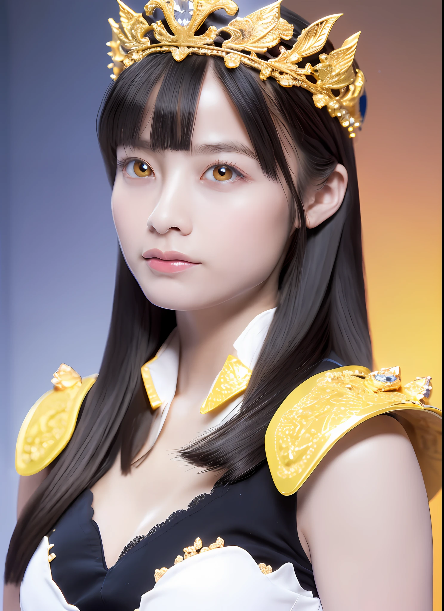 Ultra detailed complex 3D rendering of face, (big breasts: 6.8), glamour shot full body image, huge breasts, red bra, long hair, viewer view, (shiny skin),((realistic lighting, top quality, 8K, masterpiece: 1.3)), clear focus: 1.2, 1 girl, perfect figure: 1.4, , (cleavage), intricate details, Ultra detailed complex 3d rendering of beautiful porcelain profile face, light effects, jeweled super detailed large crown: 2.2), big,, (bra blue), sexy swimsuit, (surrealistic), (high resolution), (8K), (very detailed), (beautiful detailed eyes), (best quality), (ultra detailed), jewels with intricate detail, (jeweled ultra detailed yellow armor: 1.3), 1 Girl, Solo, Long Hair, Wind, Gorgeous Face, Top Quality, Masterpiece, Maximum Detail, Diffused Lighting, (Black Hair: 1.3), Valhalla Valkyrie, Mechanical Arm, Beauty, Facial Muscles