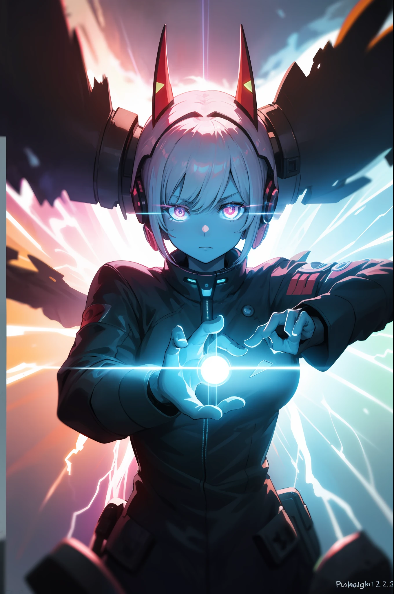Masterpeace, Best Quality, Machine, Creature, Lightning, Neon Light Rays, Beauty, Futuristic Modern, Rock Star, Cool, It's Perfect, Epic, Bright Colors, Volumetric Lighting, Best Shadows, Shallow Depth of Field, (High Quality, Amazing Details: 1.25), Brilliant Colorful Paintings, Whimsical, Magical, Shimmering, Highlights, Neon Garland, God Mode, Ghost in the Shell, Matoka Kusanagi, Puppeteer, 8k