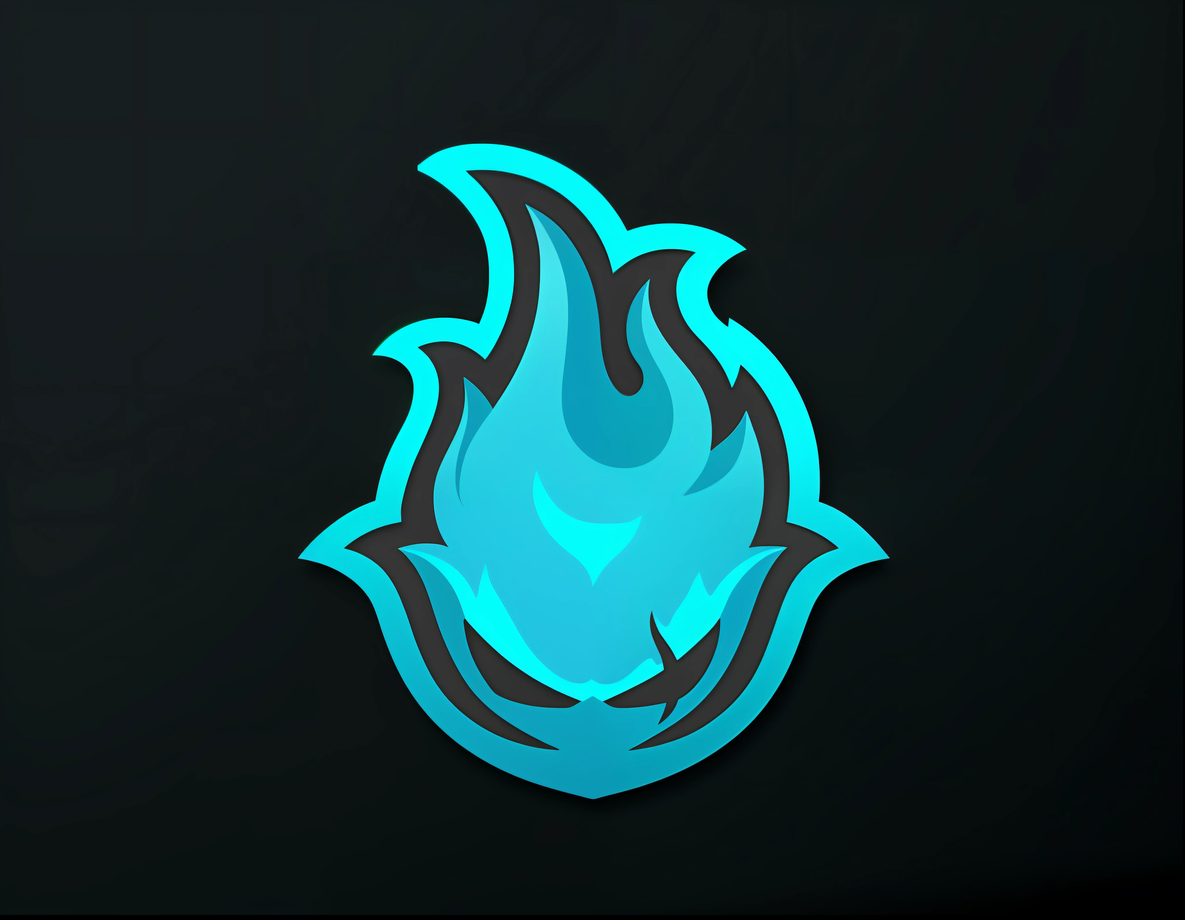 cartoon-style logo of a vibrant blue flame representing the clan's name, Shadow Reborn. The flame should convey the idea of rebirth and power, with a mysterious twist. Add subtle elements of shadow or darkness to reinforce the theme. Make sure the logo is impactful and recognizable in small sizes, such as avatars and profile icons