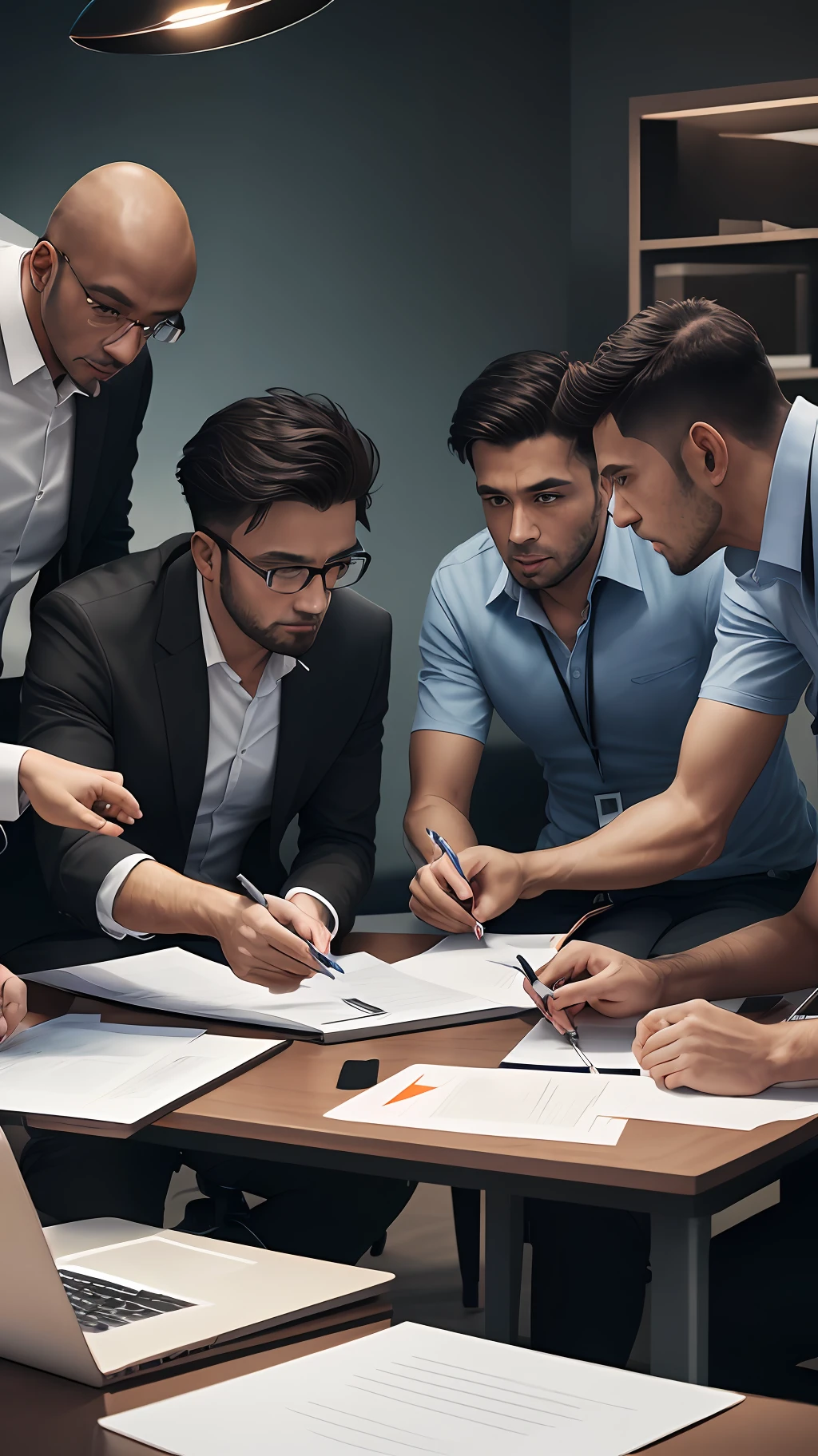 Group of professionals. Meeting. Presentation. Kan Ban. Scrum. Agile. Startups. Planning. Modern. Office. Squadre. Hyper-realistic photo. RAW photo. Photo 8K. Wallpaper. --auto
