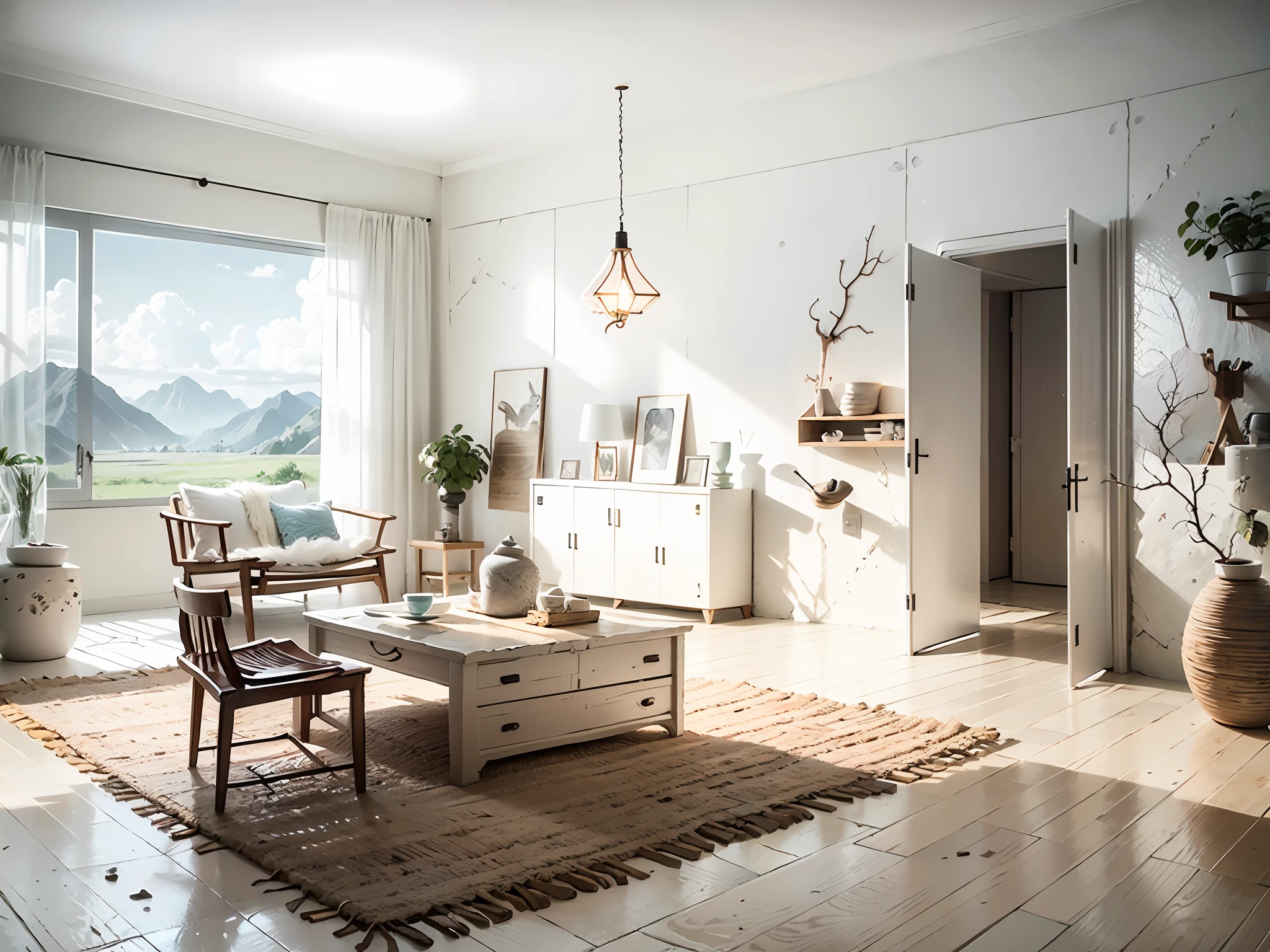 HD 8K Photo Level High Quality Wabi Sabi White White Rough Cement Wall Rough Dilapidated Natural materials, minimalist design, natural colors, ancient wear, irregularities and asymmetry, rustic handicrafts, simple and meaningful furnishings.