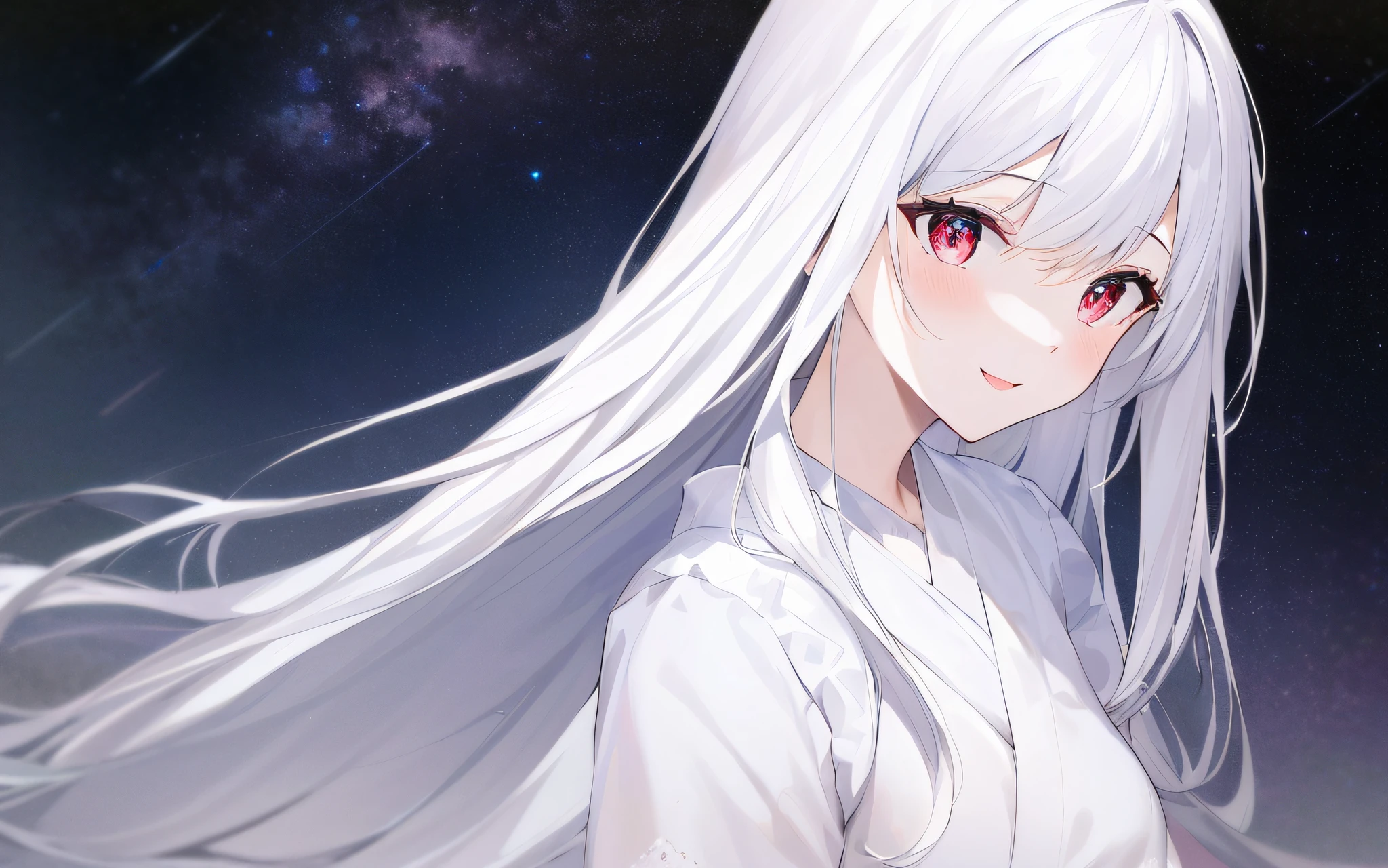 1girl, full body, denim photo, (Rembrandt), illustration, (masterpiece), (best quality), (ultra_detailed), finely detail, (Depth of field), gloves, long hair, star\ (symbol\), looking at viewer, (Silver hair:1.2), red eyes, upper body, hair ornament, :p, frills, pink shirt, smile, sleeveless, shirt, idol, symbol-shaped pupils, hands up, brags smile, sleeveless, shirt, idol, hands up, bangs, side up, arms up, skirt pulling, roaring twenties, isometric, seen from above, sky, flowers, cliffs,