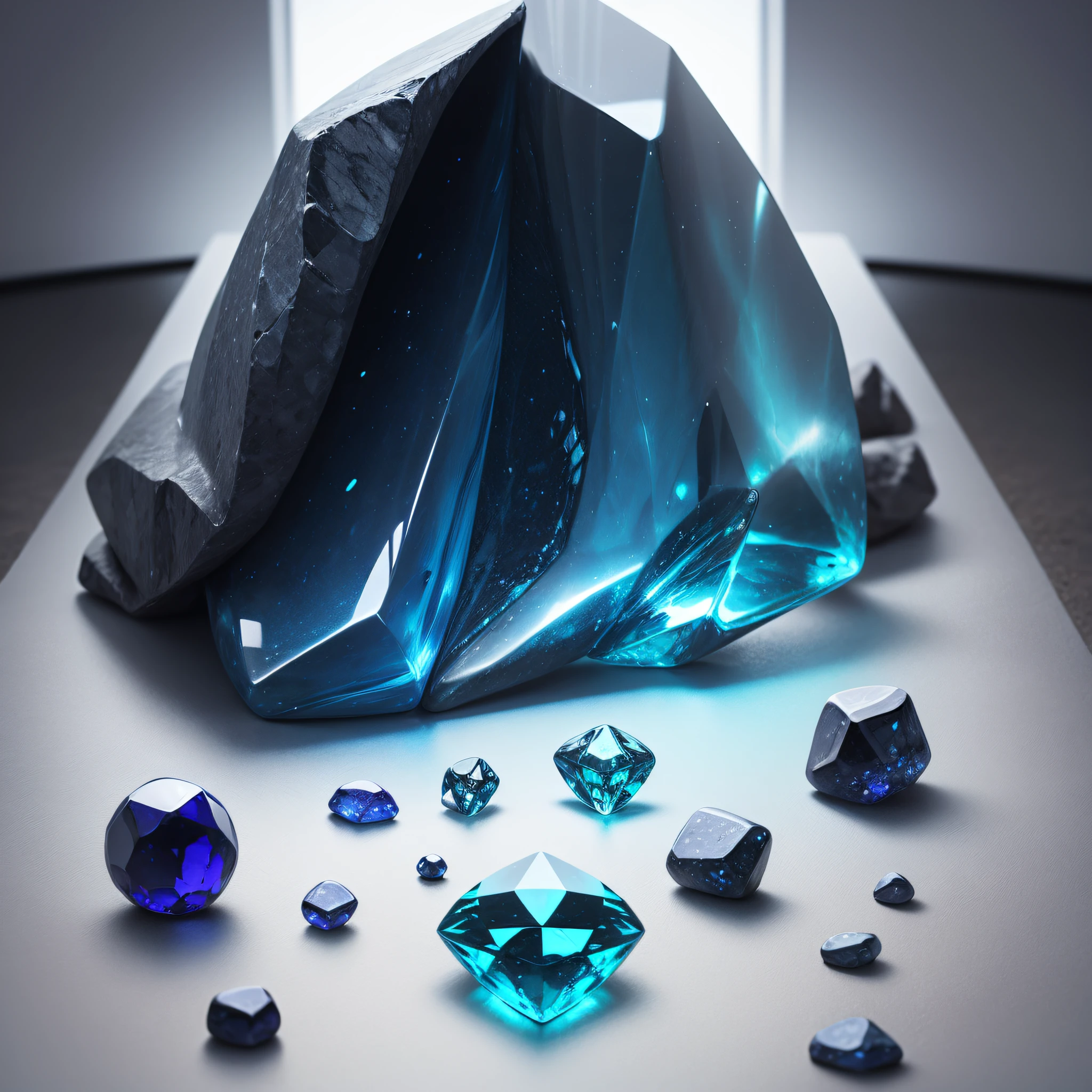 precious stone, diamond, blue color --auto