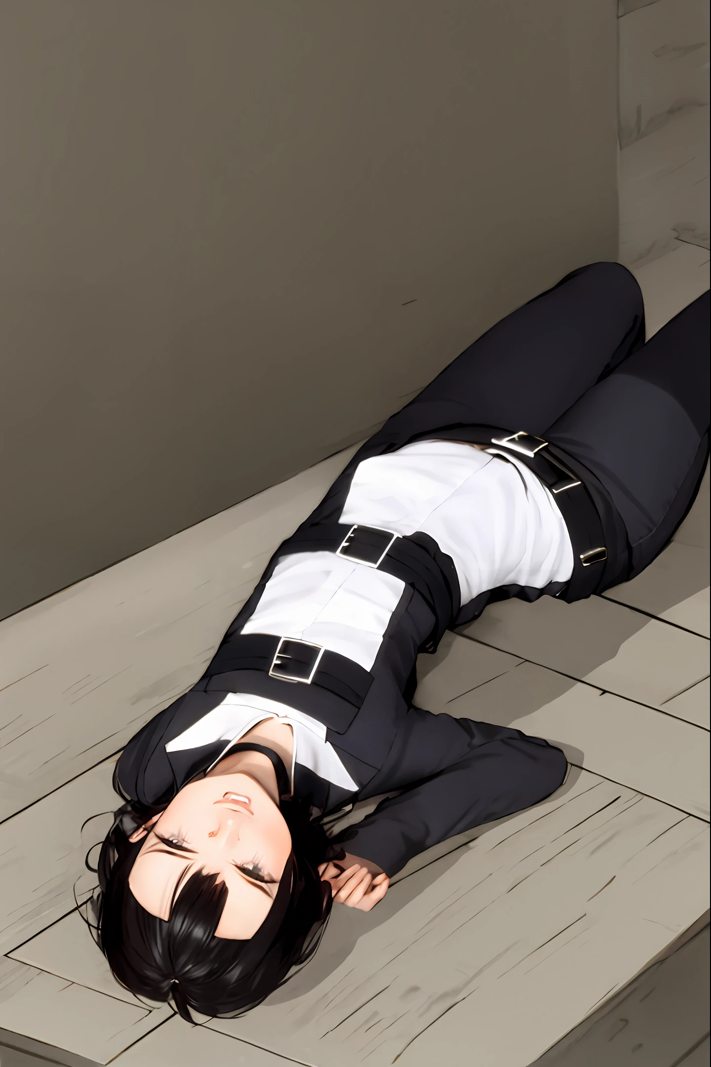 Mikasa lying position is charming