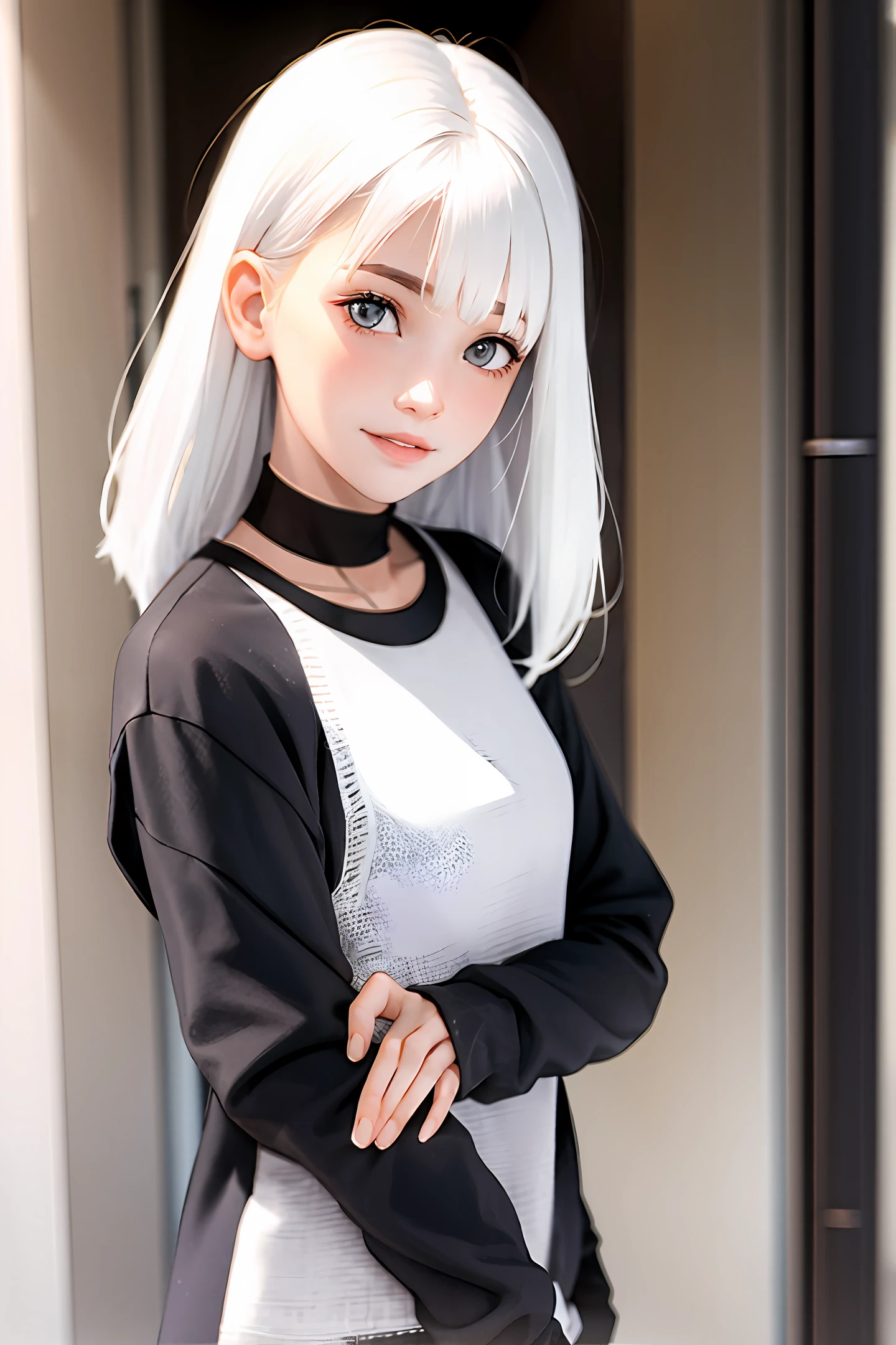 White-haired girl