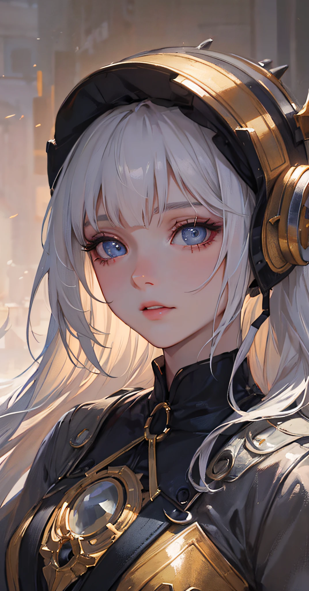 (8k, best quality, masterpiece: 1.2), (realism, photo realism: 1.37), best quality, masterpiece, unity, extremely exquisite and beautiful, pure desire for wind, extremely detailed, amazing, detailed details, masterpiece, best quality, very detailed, beautiful girl, very detailed eyes and face, beautiful detailed eyes, face light, white hair,symmetrical front view close-up head lens, eyes, symmetrical face, very clear focus, lifelike, award-winning matte painting, film lighting, octane number rendering, unreal engine volume measurement, dtx, (ulzzang-6500:1.6)