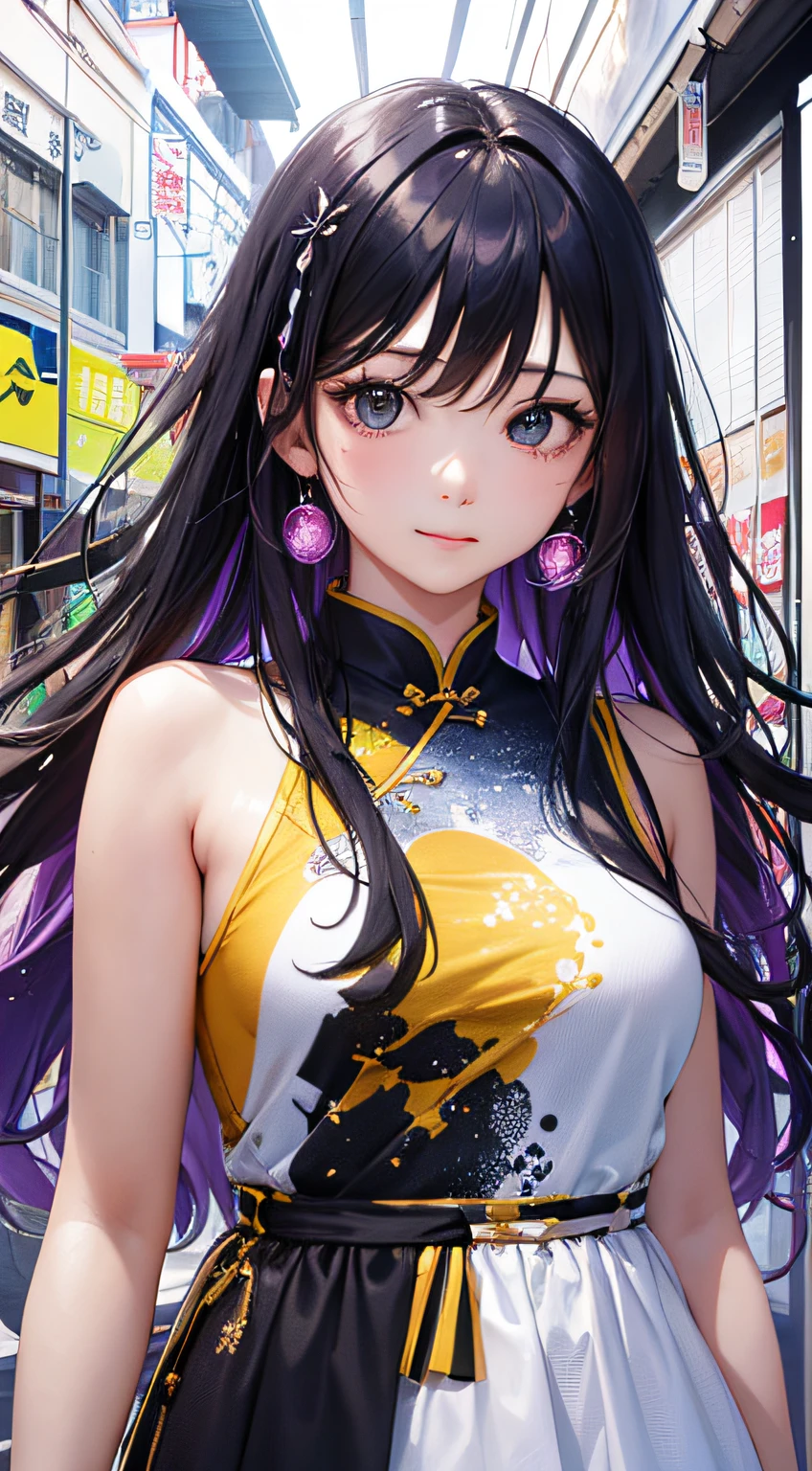 (masterpiece), (best quality), (ultra detailed),(乱发),(illustration), (1girl), (Fashionable clothing), standing,Fashion model, looking at viewer, (interview), (simple background),美丽细致的眼睛,精致美颜,漂浮,(高富和度),(colorful splashs),colorful bubble,(shining),focus on face,