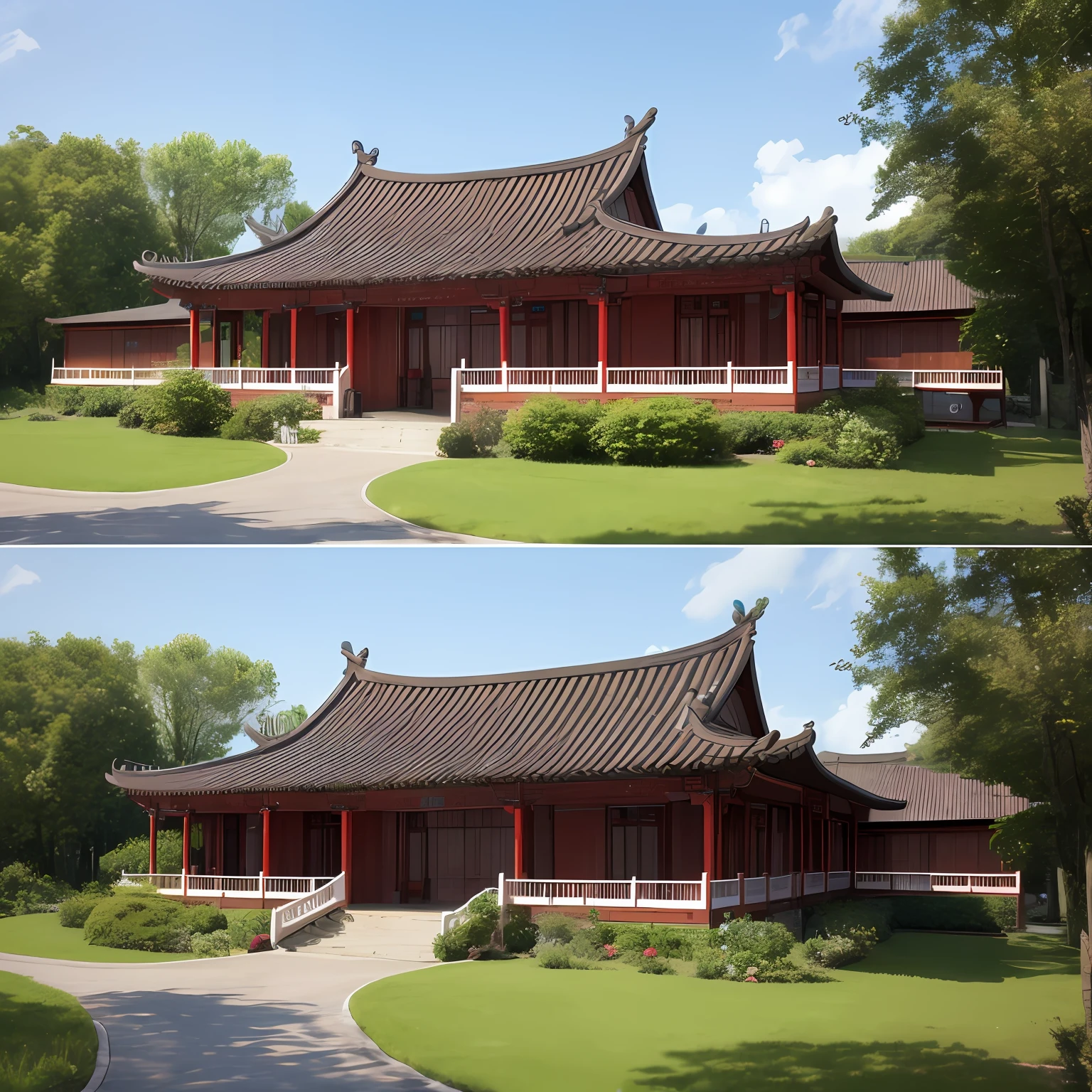 I want to generate a model of a rural building that requires a Chinese style --auto