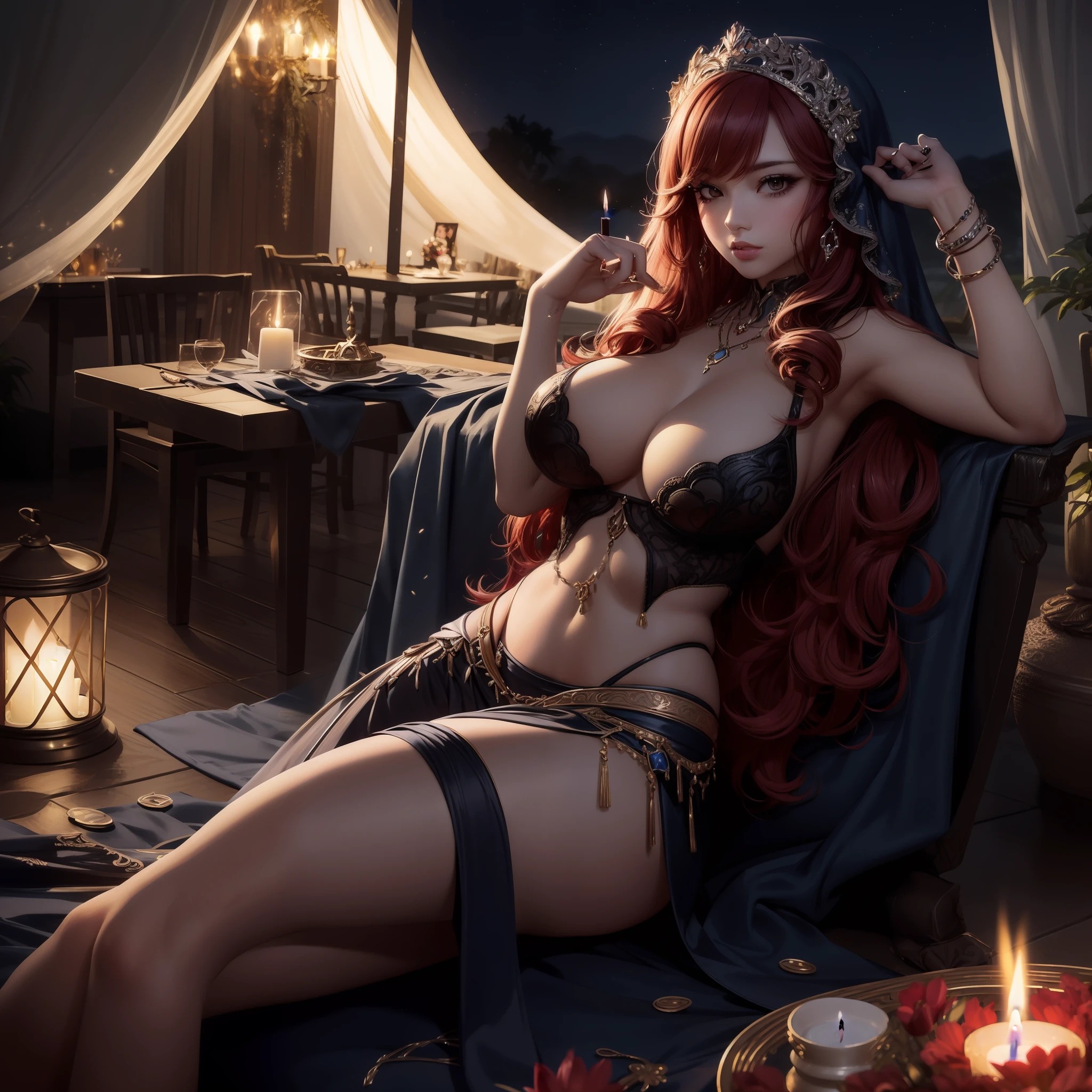 sexy woman in a corset sitting on a bed with candles, extremely detailed artgerm, ((a beautiful fantasy empress)), a beautiful fantasy empress, wlop and sakimichan, beautiful alluring anime woman, ig model | artgerm, fantasy gorgeous lighting, ! dream artgerm, wlop and artgerm, artgerm and wlop