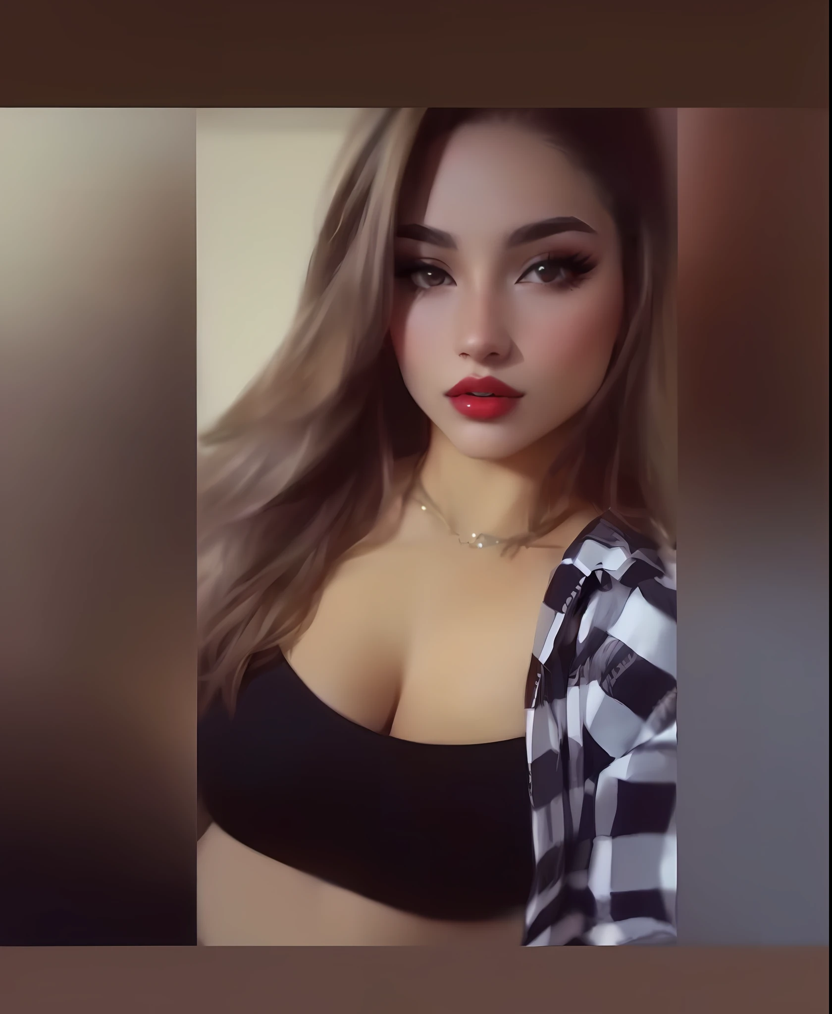 a close up of a woman with long hair wearing a black top, sexy look, beautiful mexican woman, sexy girl, she is about 2 0 years old, she is about 20 years old, 18 years old, sexy look at the camera, instagram model, gorgeous latina face, 19-year-old girl, thick red lips, 1 8 yo