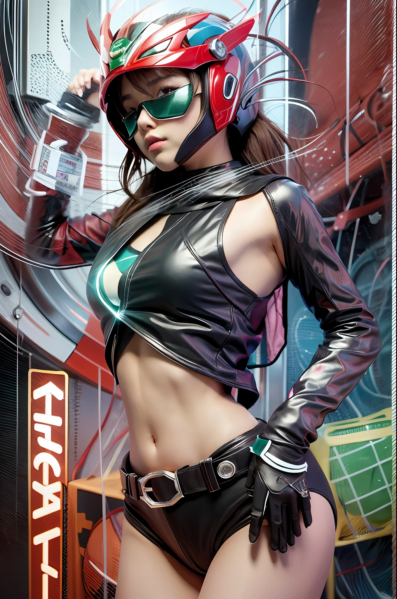 Kamen Rider, girl, cute, sexy, bikini