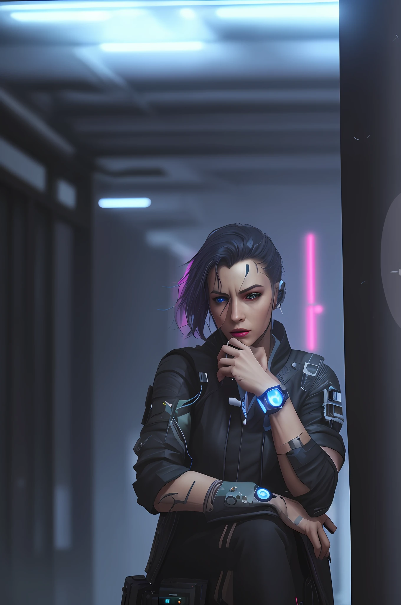 Cyberpunk,realistic, futuristic,4k