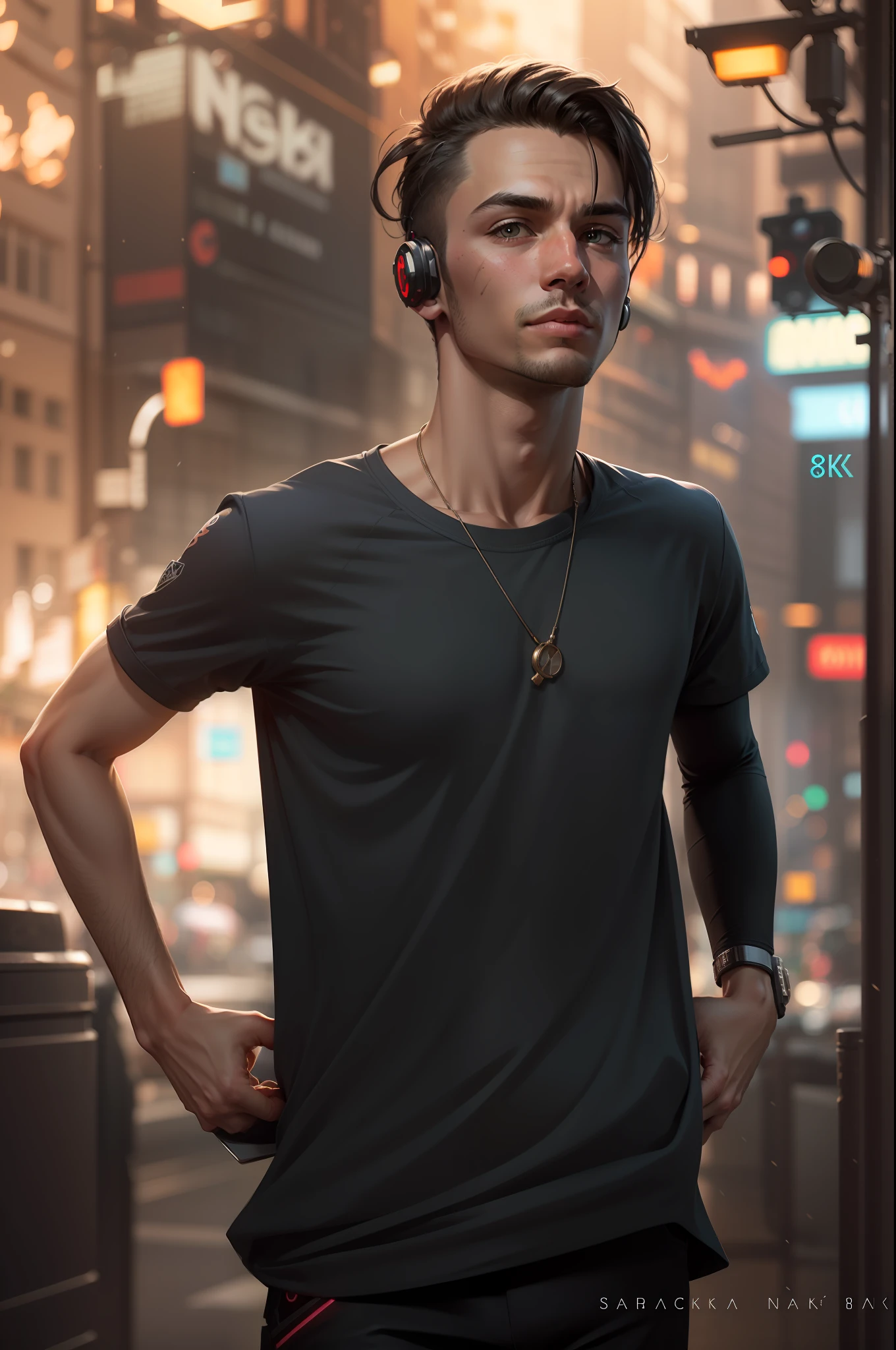 Change background, cyberpunk handsome boy,8k, ultra realistic