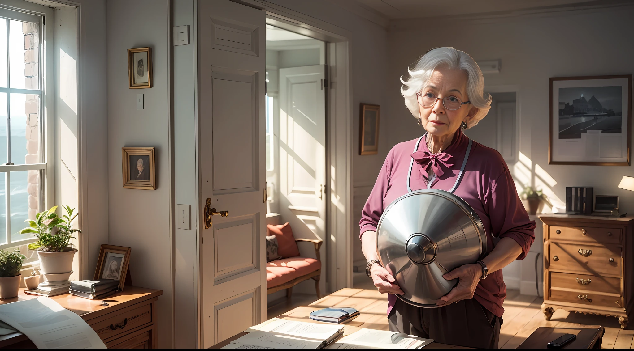 An elderly woman, with a helpful expression, brought a young man to the ancient building management office, and the office was simply furnished, recommending him to guard the lighthouse.