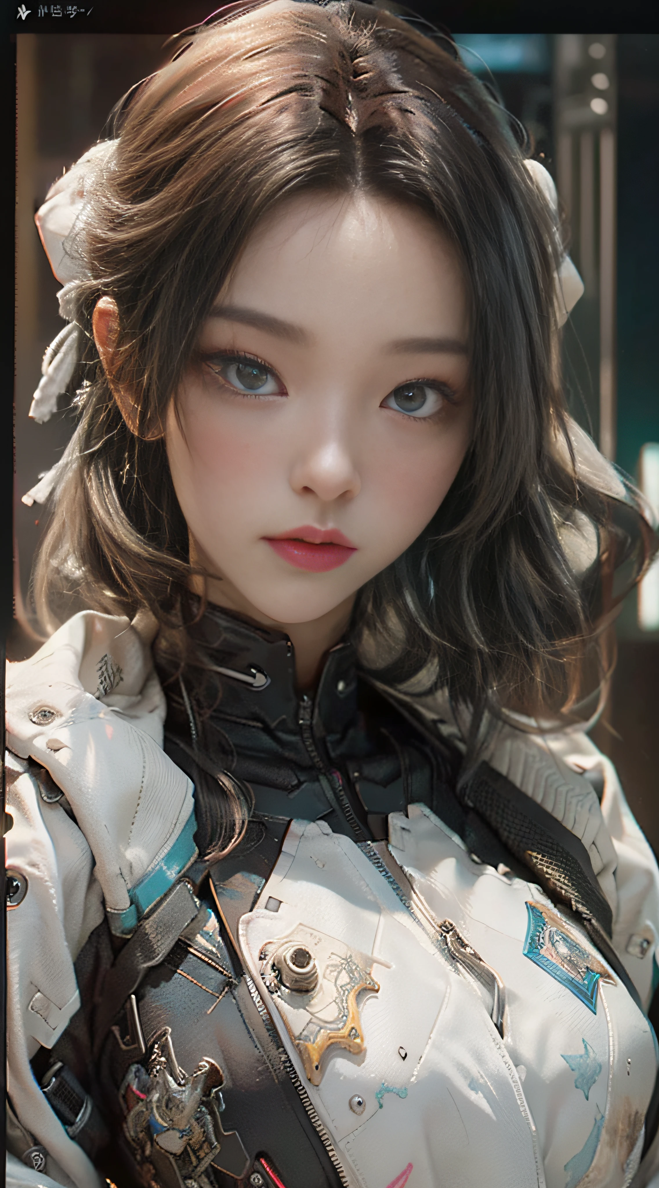 ((best best quality)), ((MasterPiece)), (Detail:1.4), 3D, A beautiful cyberpunk female image,HDR(high dynamic range),RayTrace,nvidia rtx,The ultra-Resolution,Unreal 5,Subsurface scattering、pbr texturing、postprocessing、Anisotropic Filtering、depth offield、Maximum Clarity and Clarity、Many-Layer Textures、Albedo and Specular map、Surface coloring、Mitsu-Accurate simulation of material interactions、Perfect Scale、octanerendering、Two-colored light、large aperture、low ISO、white balance、Rule of Thirds、8K RAW、beautiful bright pupils,flowing robe,Fine pupils,Detailed face and eyes,Long Lashes,Blushlush,voluminous hair,Tender red lips