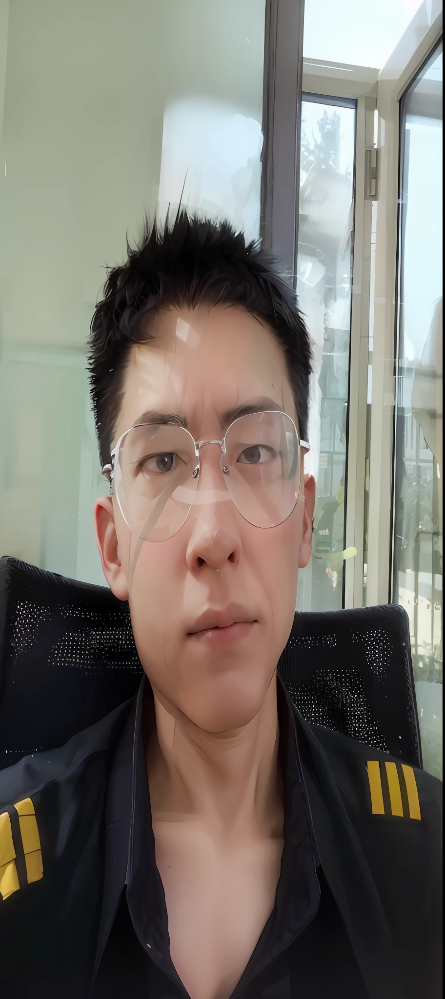 arafed man wearing glasses sitting in a chair in front of a window, yanjun chengt, zeng fanzh, 2 8 years old, xintong chen, 2 7 years old, phong yintion j - jiang geping, wenjun lin, leng jun, huifeng huang, 2 3 years old, 2 9 years old