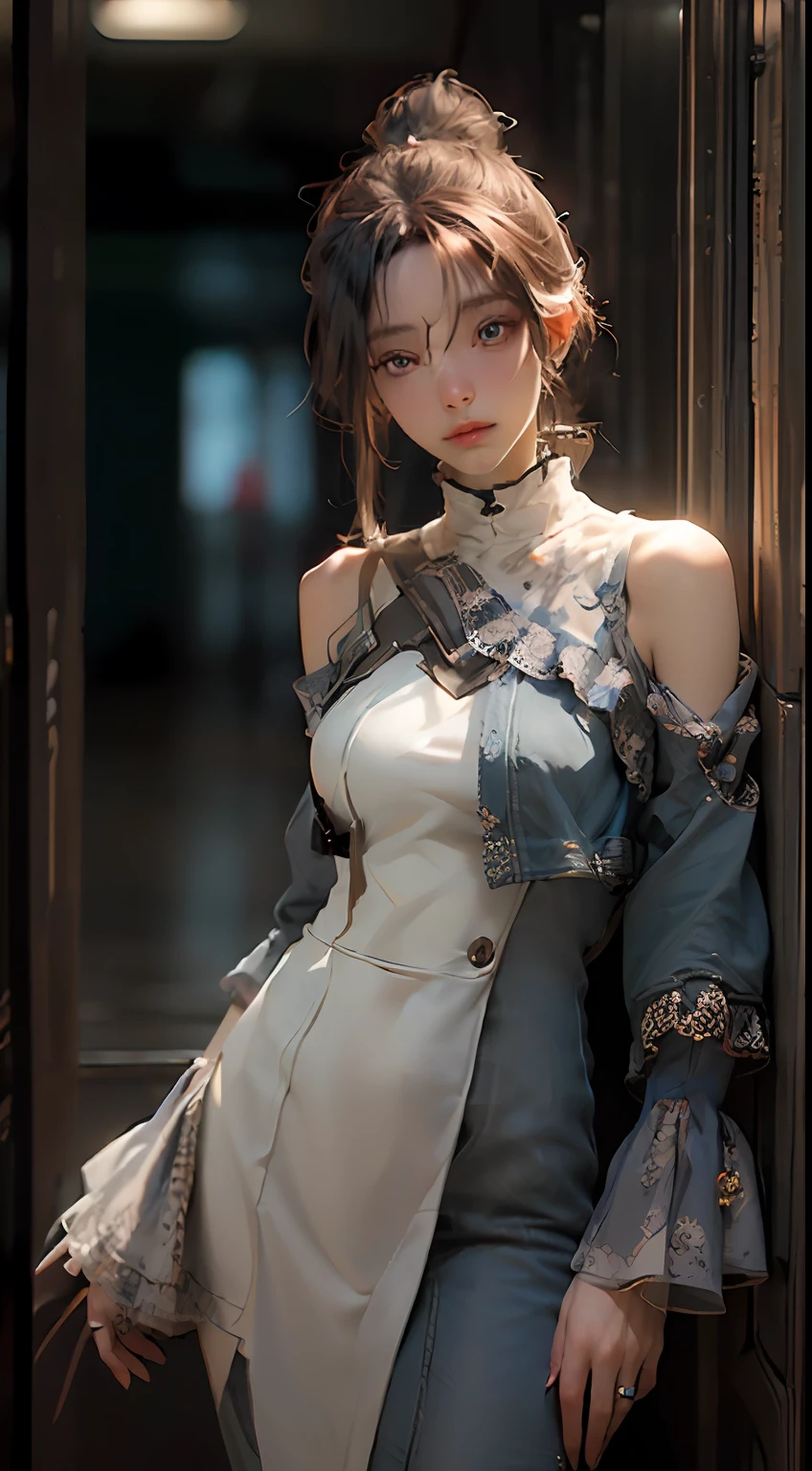 ((Best quality)), ((masterpiece)), (detailed:1.4), 3D, an image of a beautiful cyberpunk female,HDR (High Dynamic Range),Ray Tracing,NVIDIA RTX,Super-Resolution,Unreal 5,Subsurface scattering,PBR Texturing,Post-processing,Anisotropic Filtering,Depth-of-field,Maximum clarity and sharpness,Multi-layered textures,Albedo and Specular maps,Surface shading,Accurate simulation of light-material interaction,Perfect proportions,Octane Render,Two-tone lighting,Wide aperture,Low ISO,White balance,Rule of thirds,8K RAW,