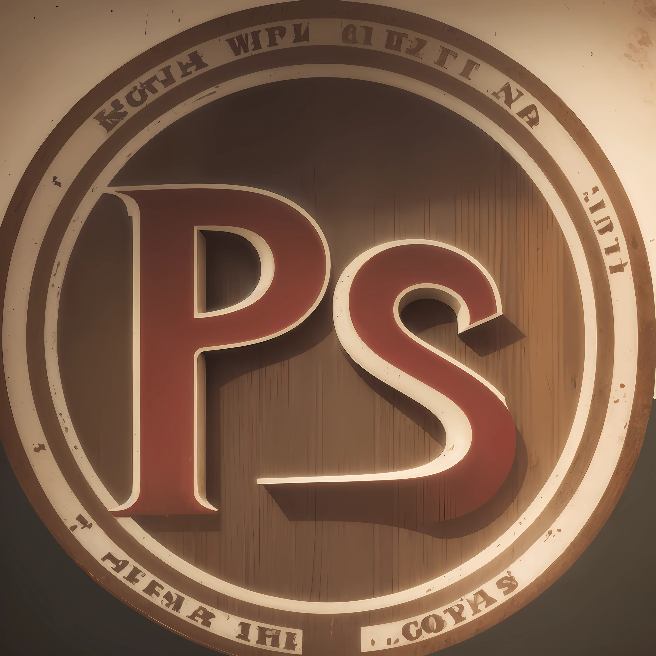 logo, with letters PS, rustic, symbol --auto --s2