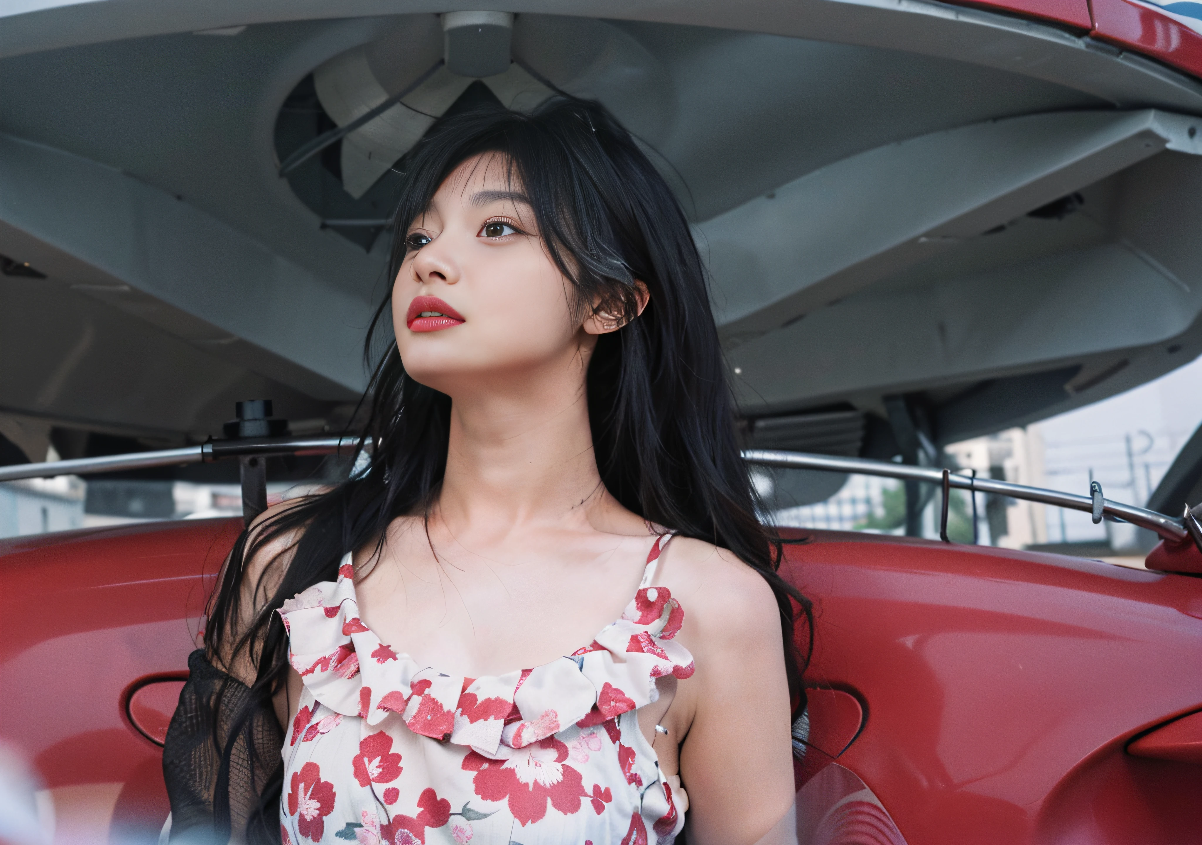 8K,best qality,Obra-prima,resoulution ultra-Highresolution,(photorealistic:1.4),RAW photo of,(True skin texture:1.3),(filmgrain:1.3),(selfie angle),1个gal girl,Beautiful eye and face details,Obra-prima,the best quality t,Close up of a,upper body,nice eyes,Good nose,glowing eyes, aqua eyes,