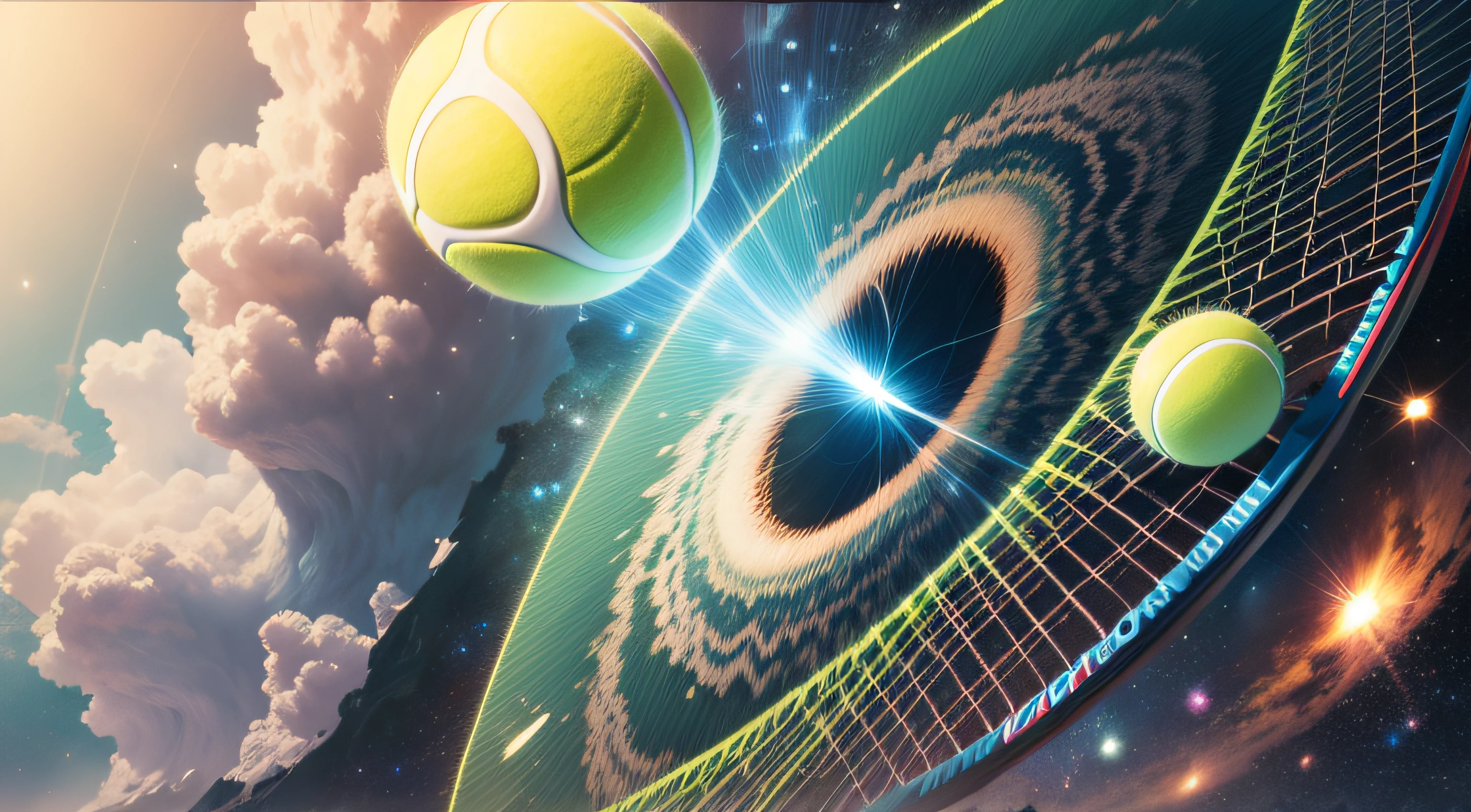 terraforming, tennis racket, space, earth, tennis ball