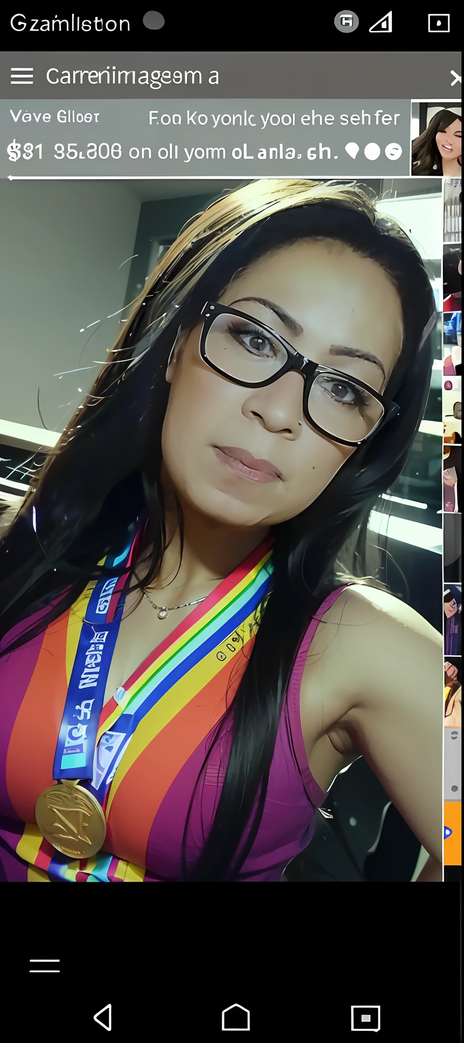 a screenshot of a woman smiling and holding a medal, looks like fabiula nascimento, 🚀🌈🤩, instagram digital, instagram, 🚿🗝📝, malika favre, caroline gariba, ds, by Oton Gliha, 🌻🎹🎼, instagram story, 8k)), luisiana, at instagram, gazeta