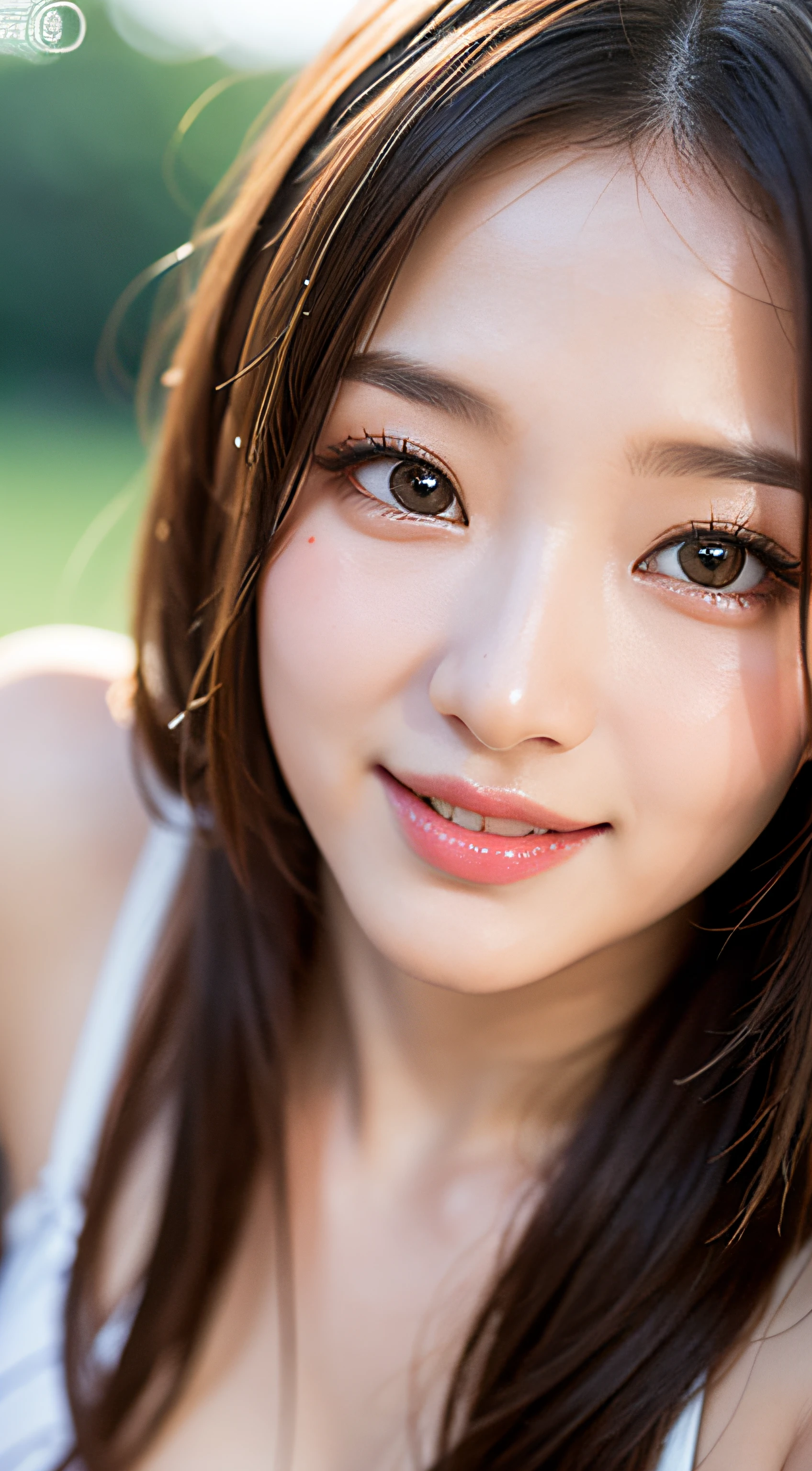 (chiayi:1.5), Up close, Masterpiece, Best quality, Raw photo, Photorealistic, Full body, Incredibly ridiculous, Beautiful girl, Cute, Long hair, Depth of field, High resolution, Ultra detail, Fine detail, Very detailed, Very detailed eyes and face, Brown pupils, Realistic pupils, Full smile, Sharp focus, Cinematic lighting, Micro bikini