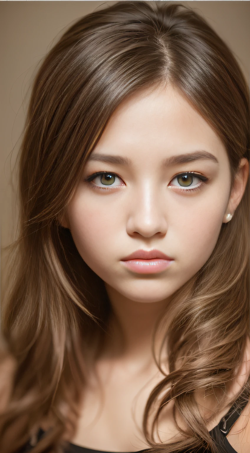 A captivating portrait of a young girl by Chuck Close, gaining popularity on DeviantArt.
