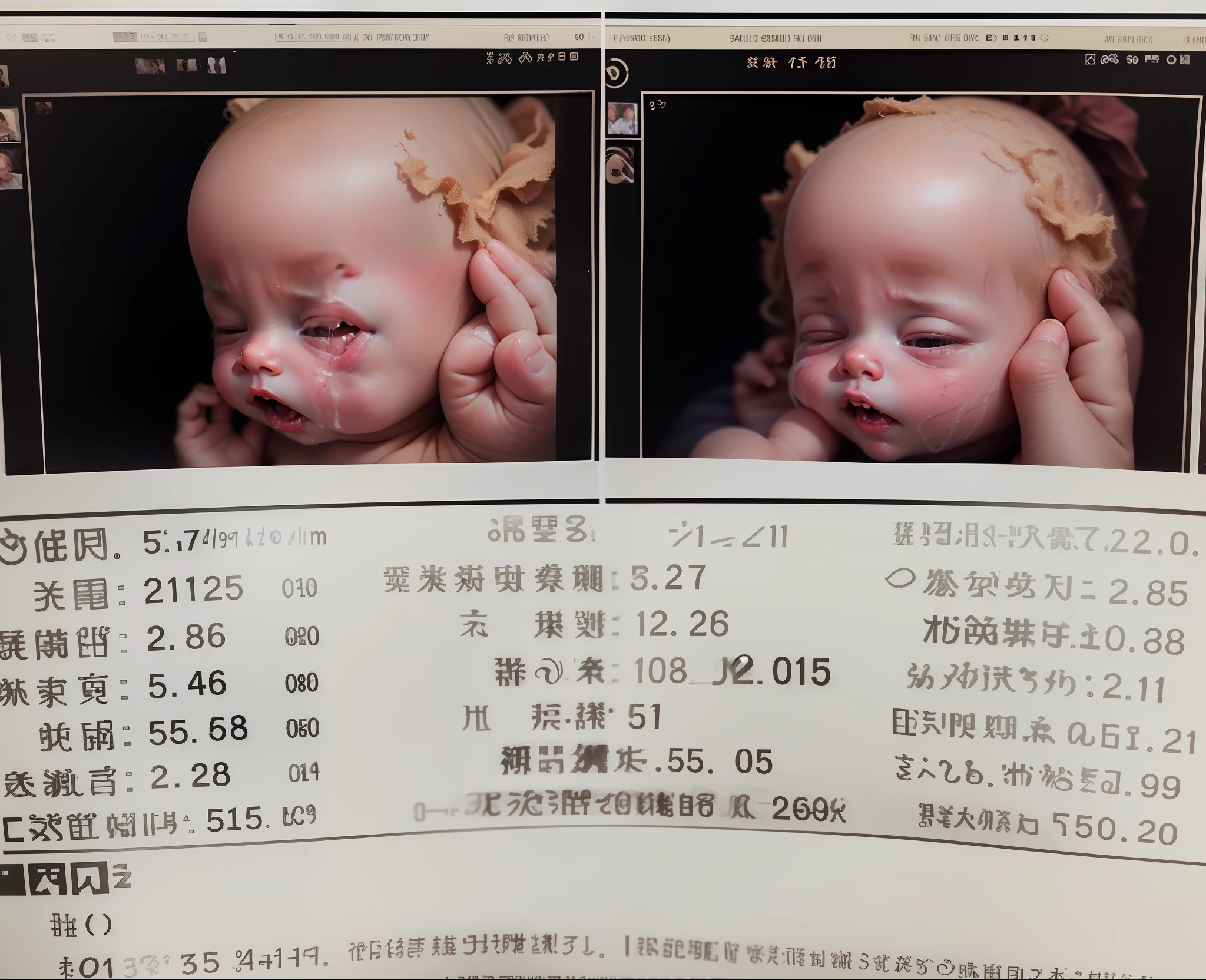 Four-dimensional photograph of the birth of the baby