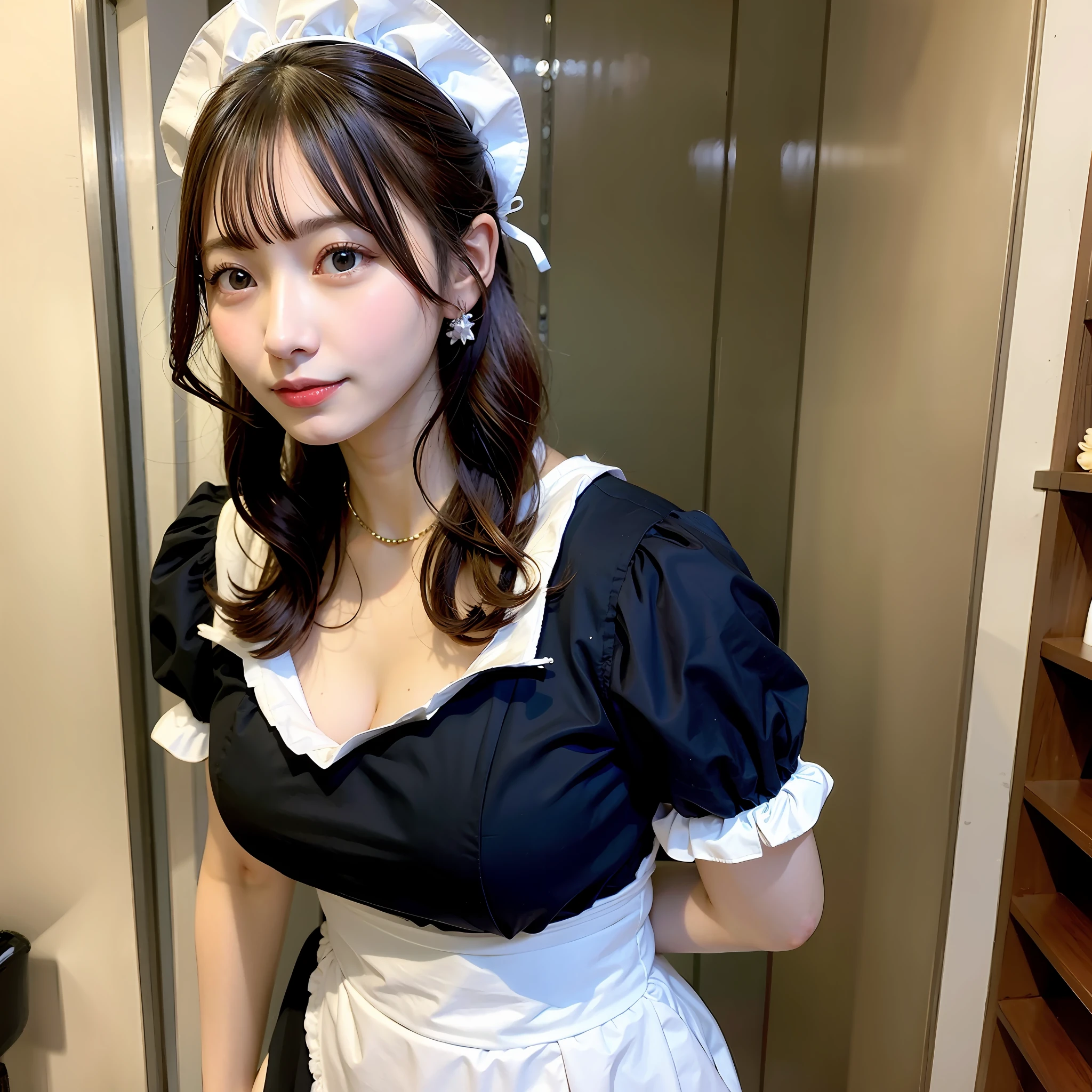 Sexy beauty, big breasts, maid outfit, expose, erotic