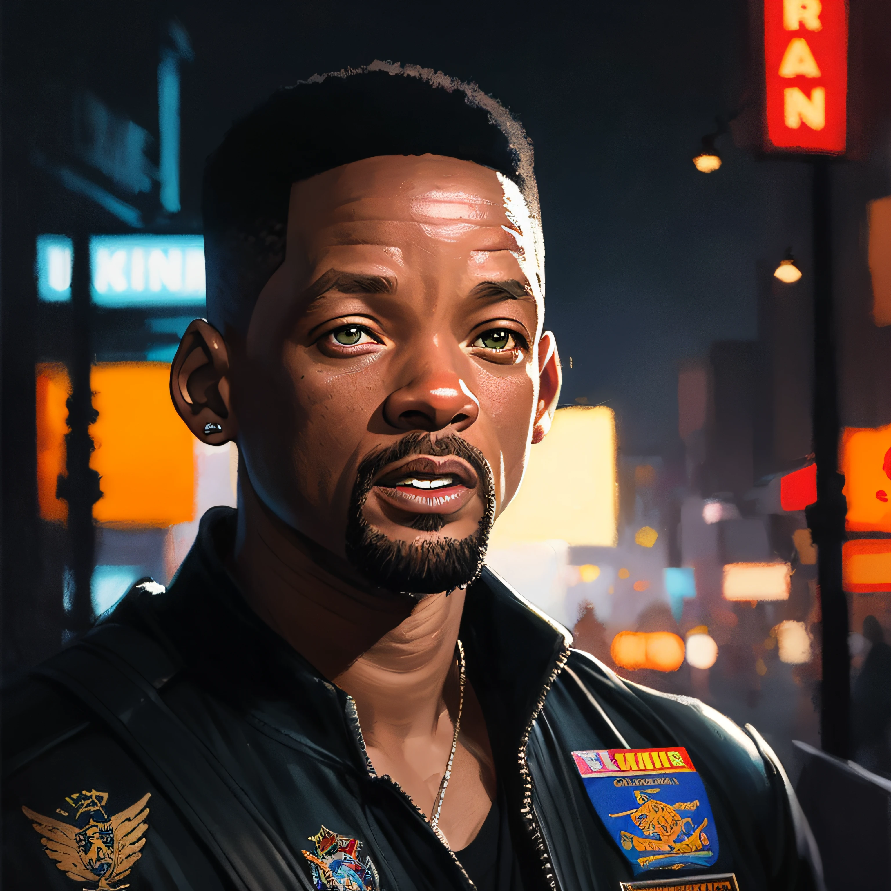 Will Smith of Top Gun, vhs effect, (poster: 1.2), poster on the wall, nostalgia, movie poster, (skin texture), intricately detailed, fine detail, hyperdetailed, ray tracing, subsurface scattering, diffuse soft lighting, shallow depth of field, by (Oliver Wetter) majestic professional oil painting by Ed Blinkey, Atey Ghailan, Studio Ghibli, by Jeremy Mann, Greg Manchess, Antonio Moro, trend at ArtStation, trend at CGSociety, Intricate, High Detail, Sharp Focus, Dramatic painting and photorealistic art of (greg rutkowski:1.4), bokeh --auto