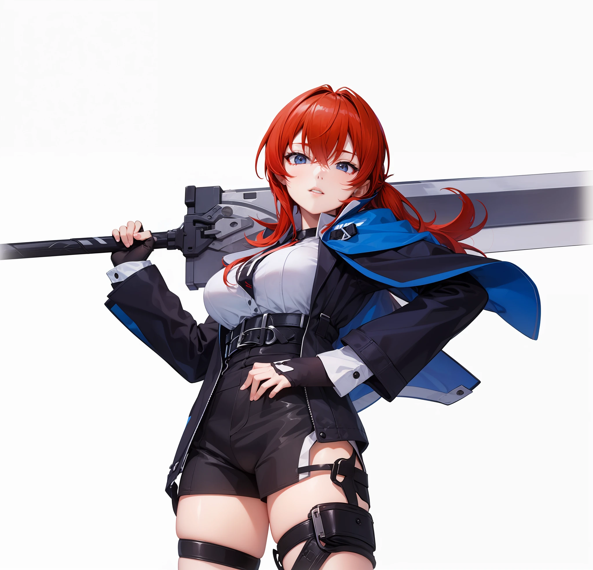 Himeko high red hair best quality in a nature setting