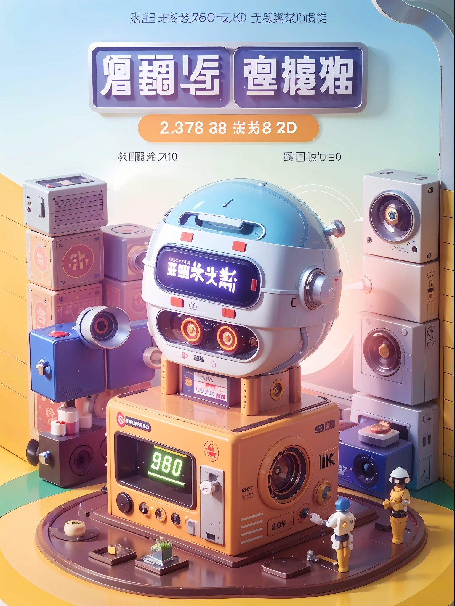 UHD, retina, ccurate, masterpiece, textured skin, super detail, high detail, high quality, high quality, high quality, 16k with a poster with robot and clock, 8K --height 768,8K octane advertising photo, 8 K cartoon illustration, children's toy commercial, toy advertisement, 3 D 8 K, ƒ 1. 8, ƒ1.8, octal 8K, 8K3D, 8 K 3 D,