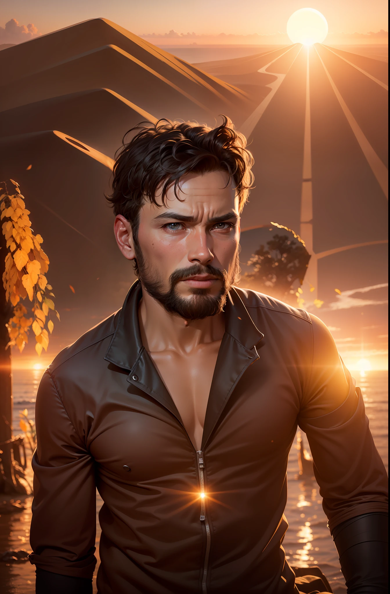 change this photo background to dune  sunset professional product photography