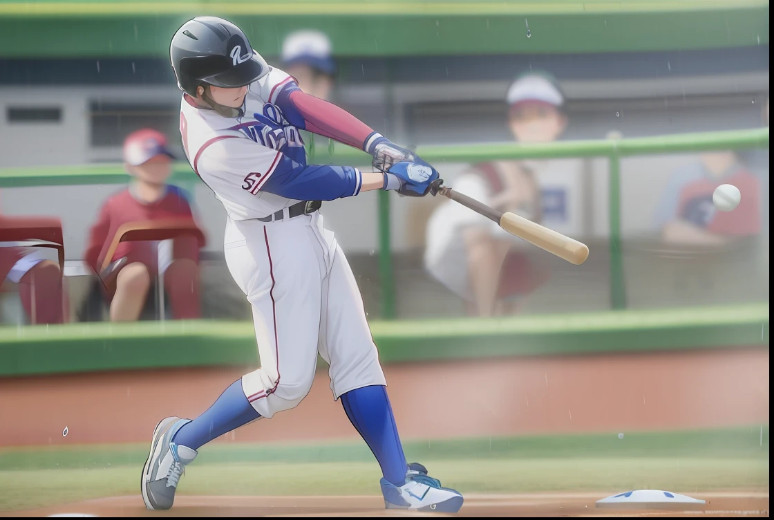 Araki batsman in red and white uniform swinging on baseball, mid-action swing, baseball, profile picture, photo credit: Associated Press, Ariel Perez, photo shooting, concentration, -yead Chie child, AkiMizuno, Launch Straight Ball, Baseball Bat, Third Law!!,Profile Shooting,!! Beautiful!, a blue), beautiful shots, rainy days