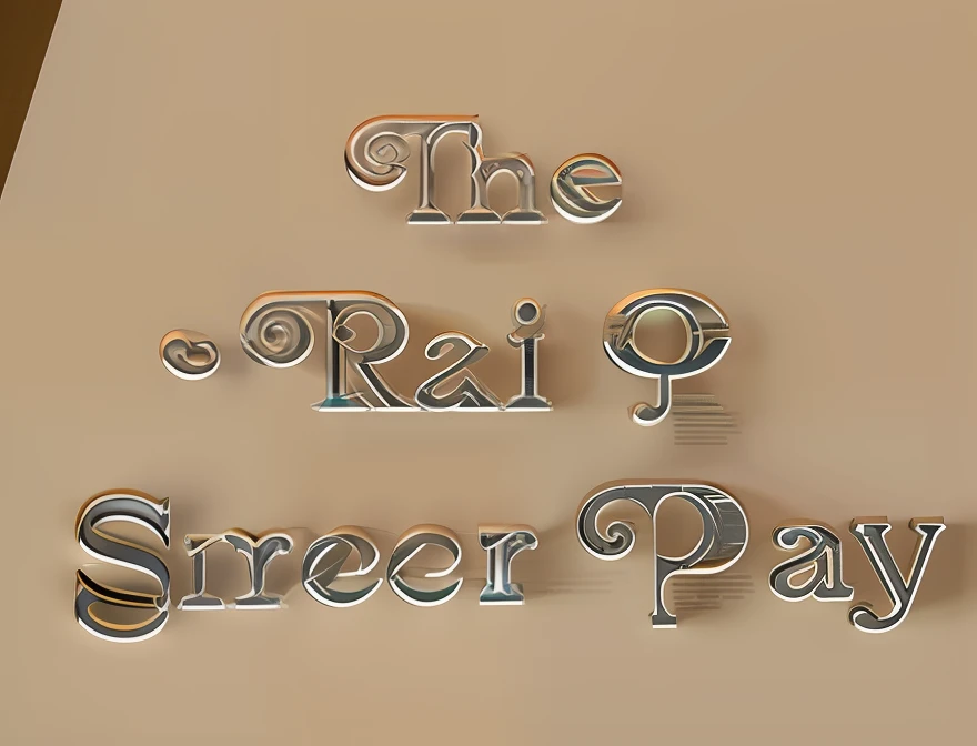 Text, art font, complex structure, clear outline, maintain form, redraw, random letter combination, complete structure