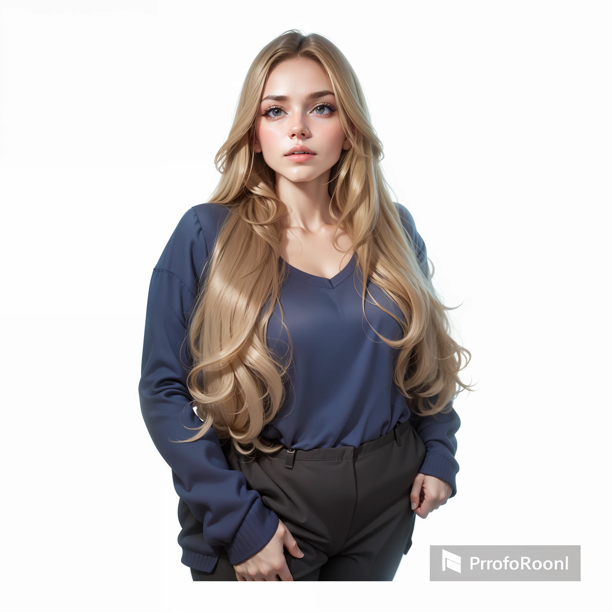 Professional model in office work