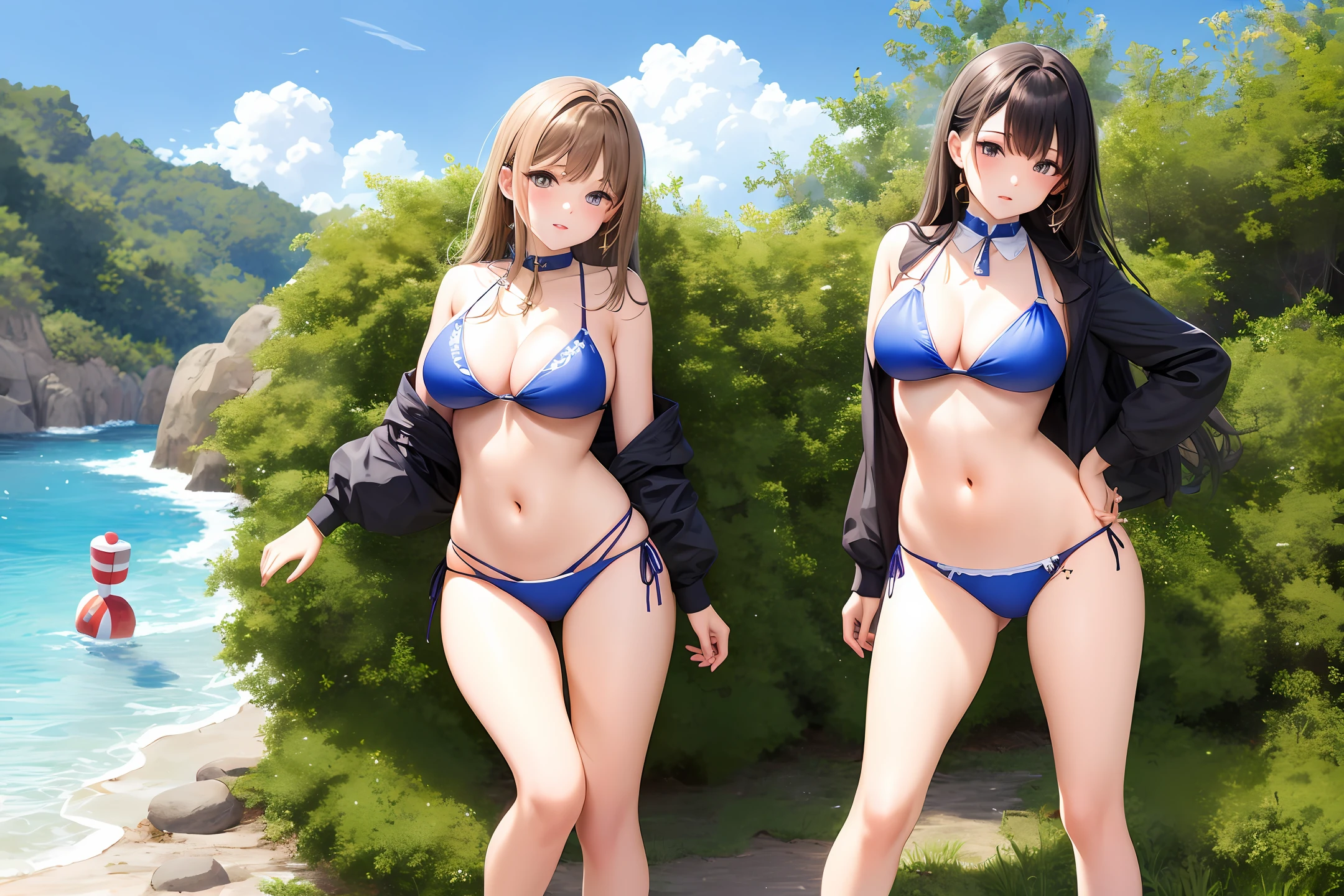 Bikini real cos real royal sister wide crotch