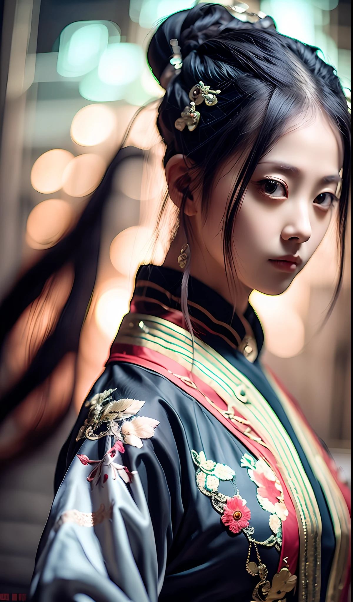 best quality, masterpiece, highres, wuxia 1girl, china dress, super Beautiful face, super beautiful eye, super beautiful hair