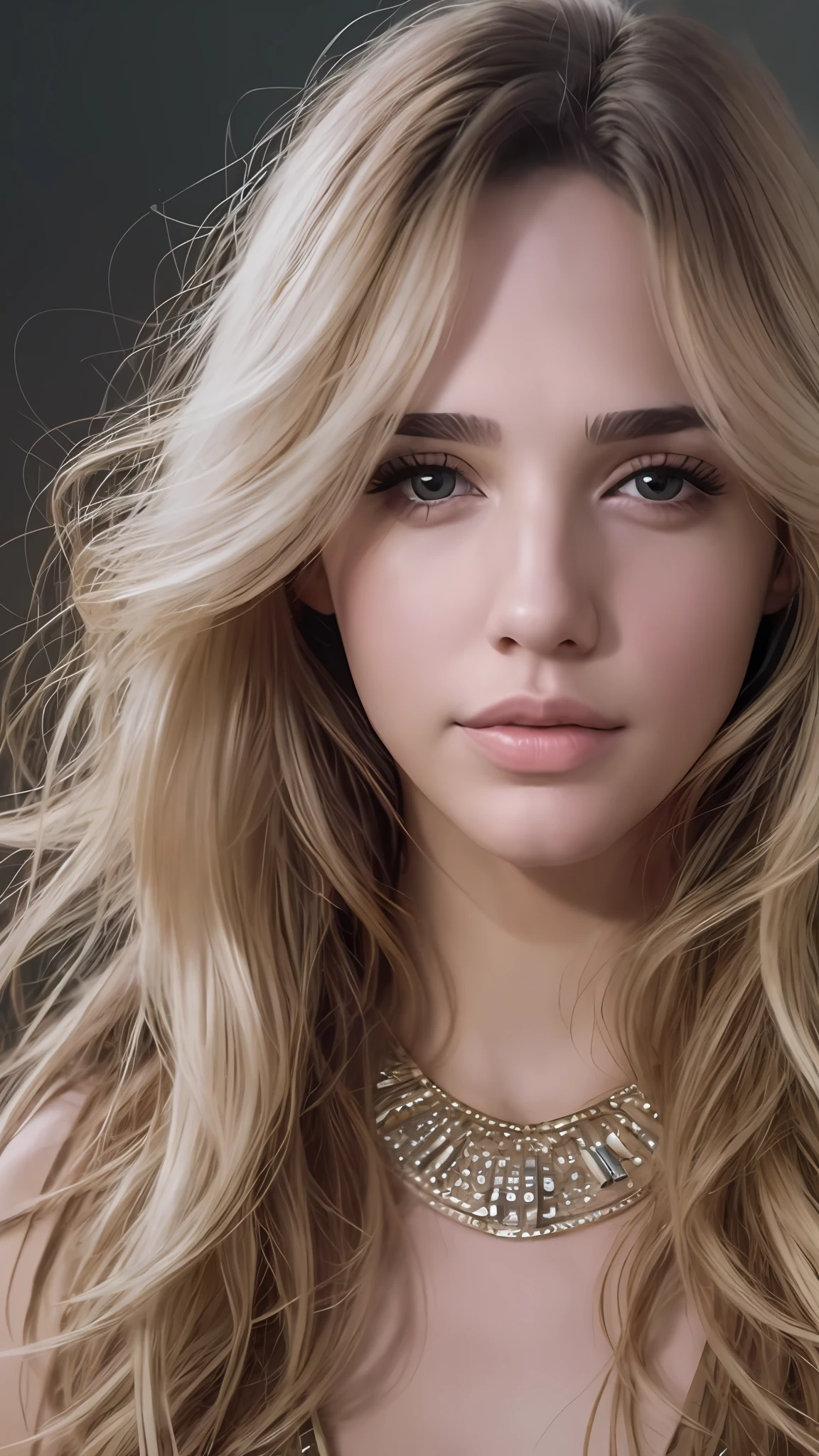 arafed image of a 1 woman with long hair, an ultra realistic photograph, Emma Andijewska, instagram, digital art, gal gadot beauty photo, breathtaking face, extremely beautiful face, face like gal gadot, gal gadot portrait, gal gadot portrait, gal gadot portrait, emily ratajkowski portrait, with long brown hair dyed blonde in a white blouse portrait, Nikon D850 Film Stock Photography 4 Kodak 400 C Galaxy F1.6 Lens Rich Colors Hyper Realistic Texture I Natural Lighting Trend in Artstation Cinestill 800, (100mm Lens), Face Woman 30 years