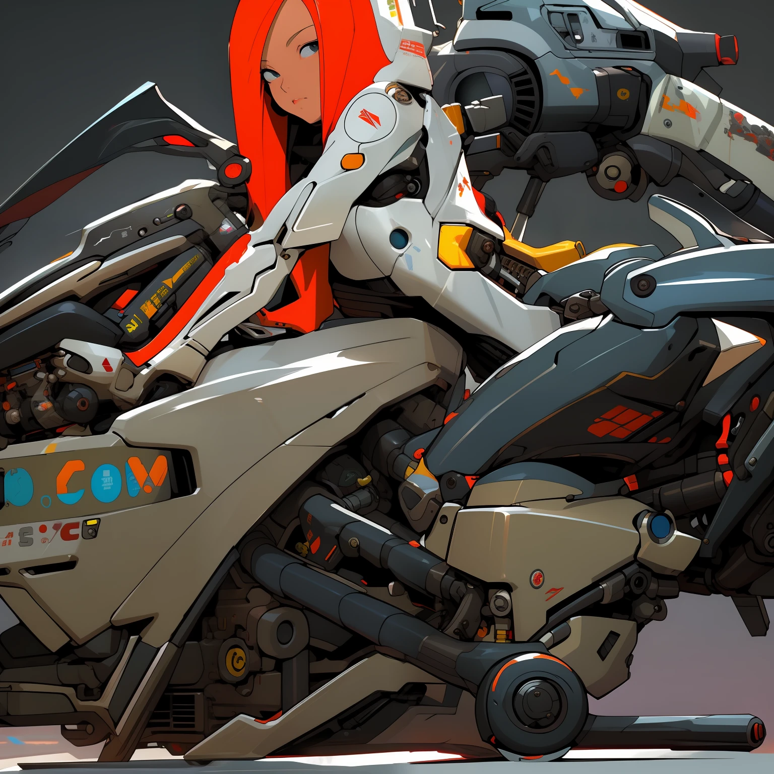 anime girl on a motorcycle with a gas pump in her hand, motorcycle concept art, sitting on cyberpunk motorbike, mechanized soldier girl, mechanized valkyrie girl, girl in mecha cyber armor, cyberpunk anime girl mech, female mecha, cyborg - girl, epic sci-fi character art, epic sci - fi character art, riding a futuristic motorcycle