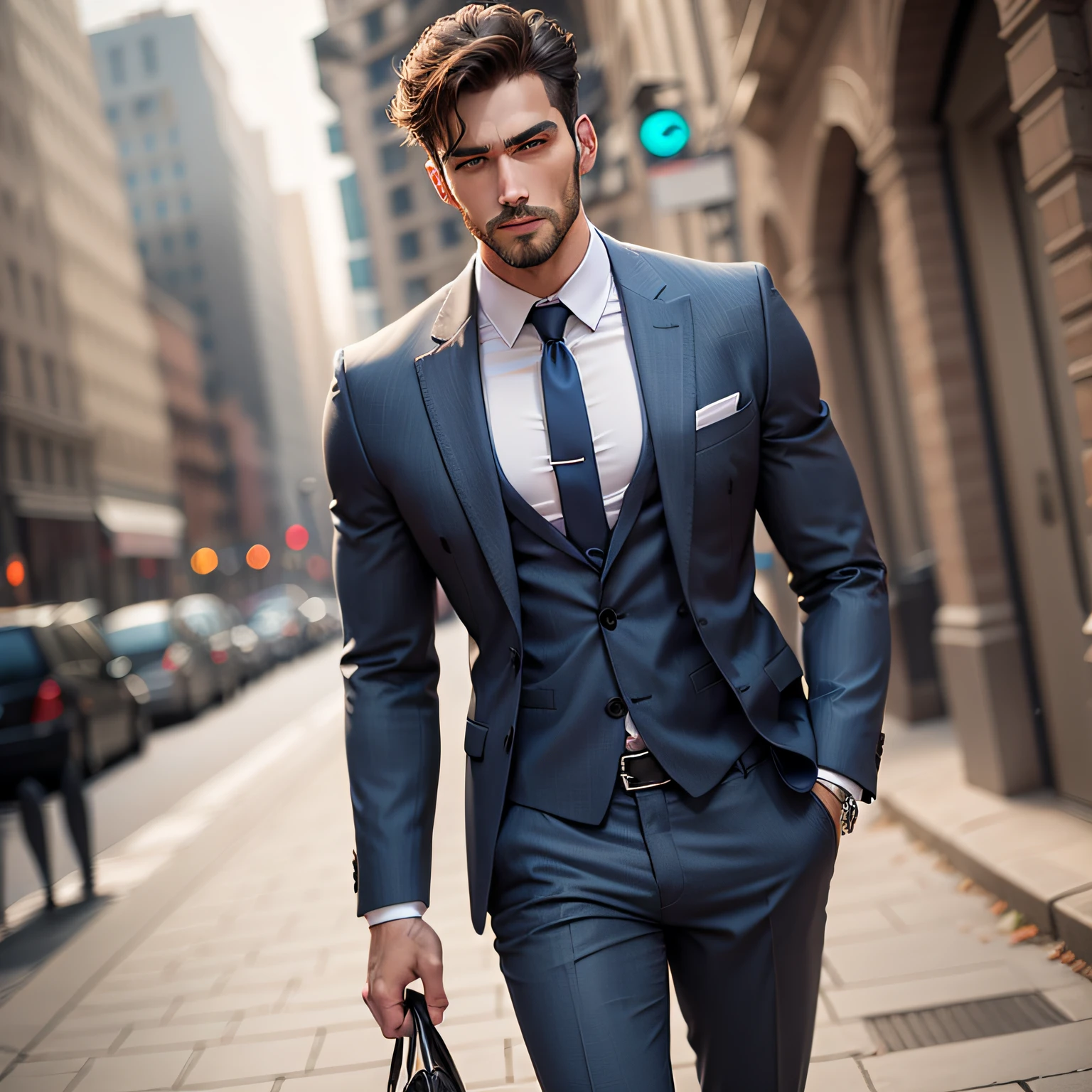 Handsome Man dressed in Armani suit