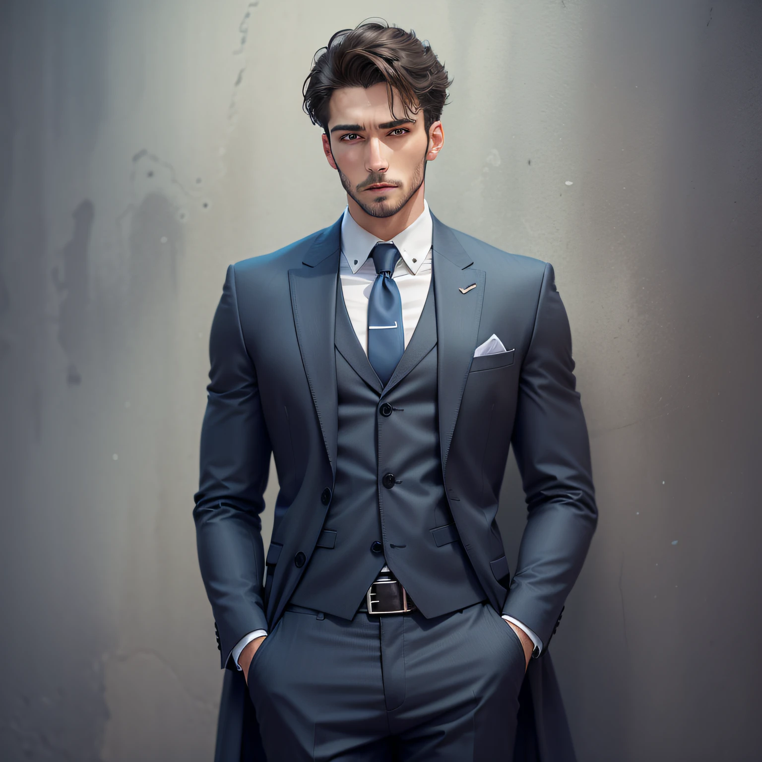 Handsome Man dressed in Armani suit