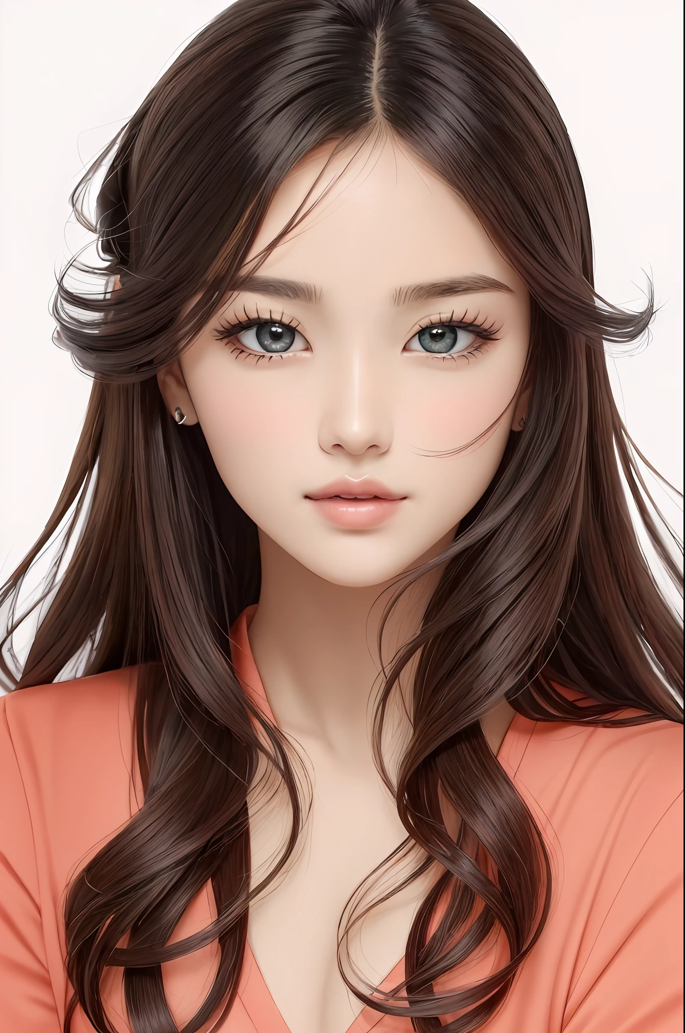 Anime,Watercolor,Painting,Art Style,(White Background:1.4), Original,(Illustration:1.1),(Best Quality),(Masterpiece:1.1),(Colorful:0.9),(Medium Shot:1.4),(Full Body:1.05),(Solo:1.2),Clear Sharp Focus,Indoors, When viewer see,Young man in red shirt,((Beautiful))、Pretty face,Brown hair, Black eyes, Middle Eastern man, black hair, slightly muscular man, slim, thick and dignified curved eyebrows, clear and large eyes, peach blossom eyes, peach blossom eyes, black eyes, chiseled features, large nose, wide forehead, brown skin